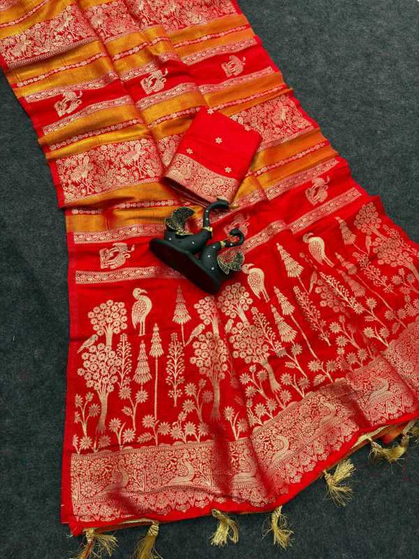 Across Paithani Silk Kalamkari Saree