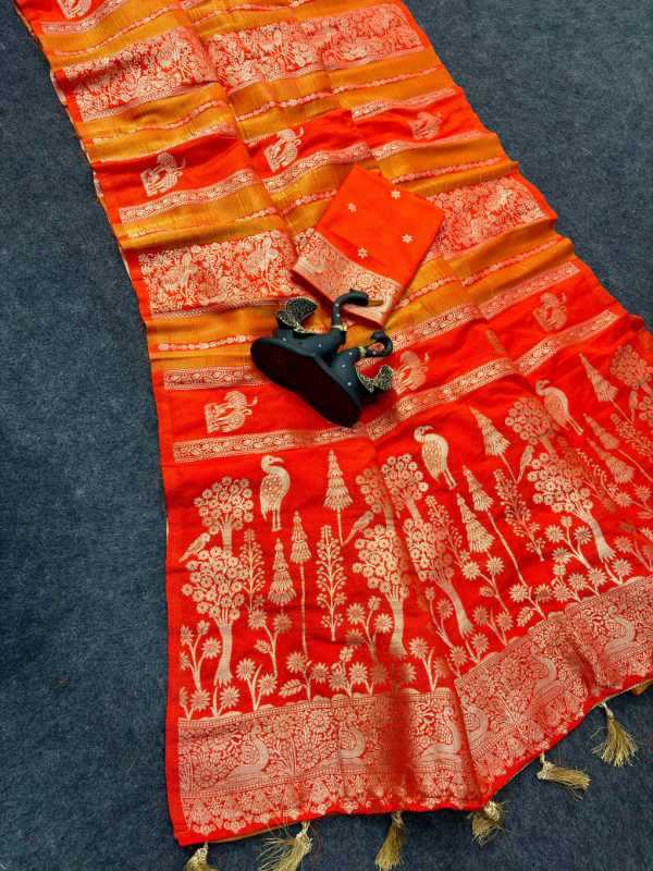 Across Paithani Silk Kalamkari Saree