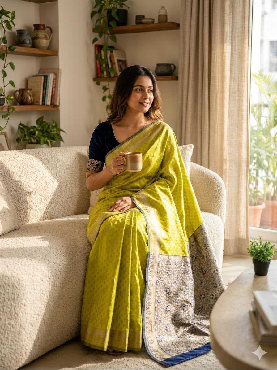Aratrika Lichi Silk Banarasi Saree