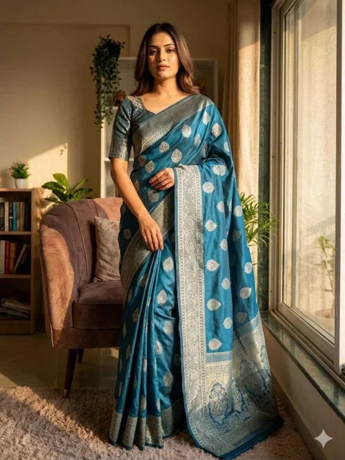 Aruna Lichi Silk Banarasi Saree
