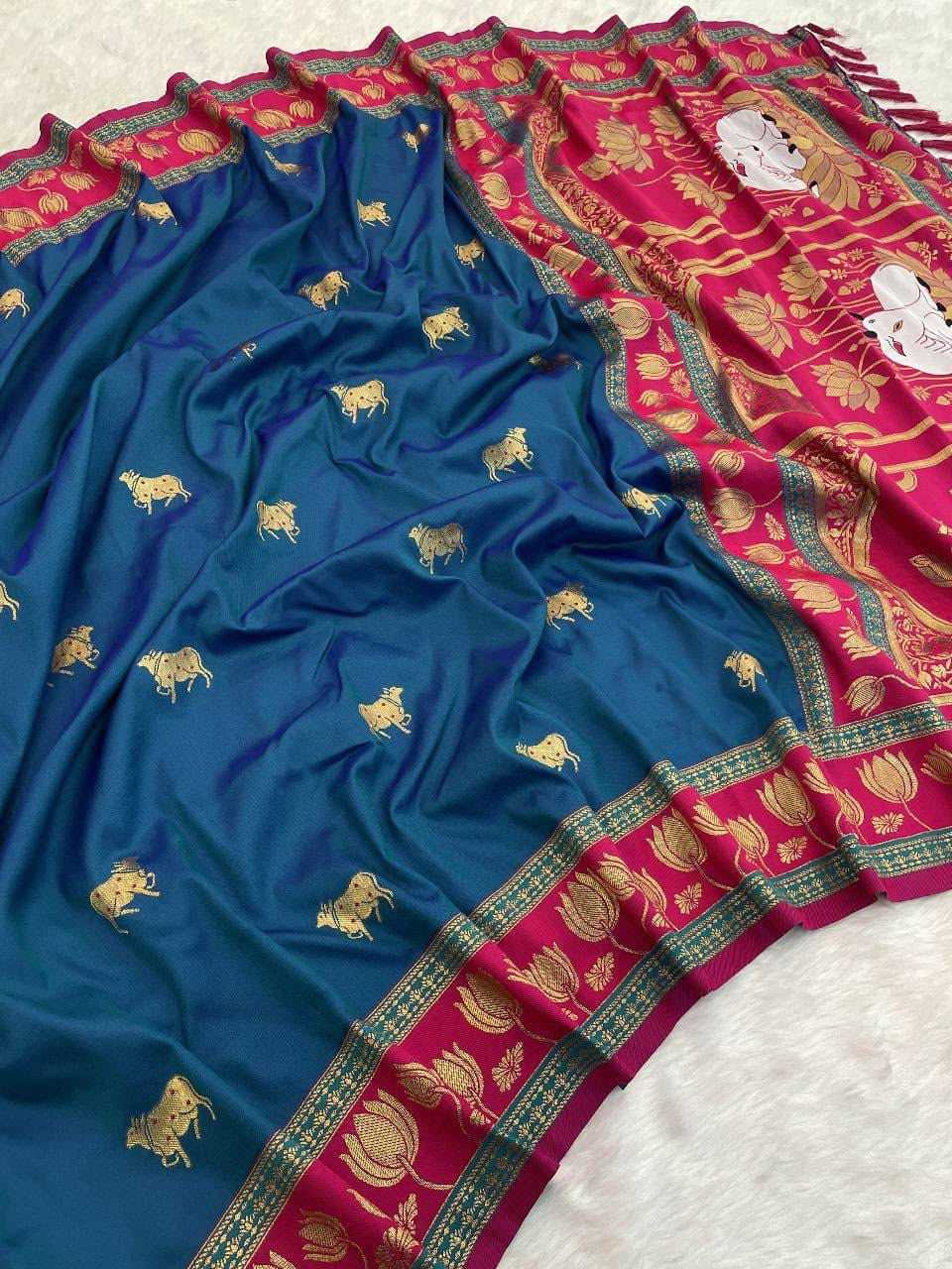 Cow Premium Silk Designer Saree