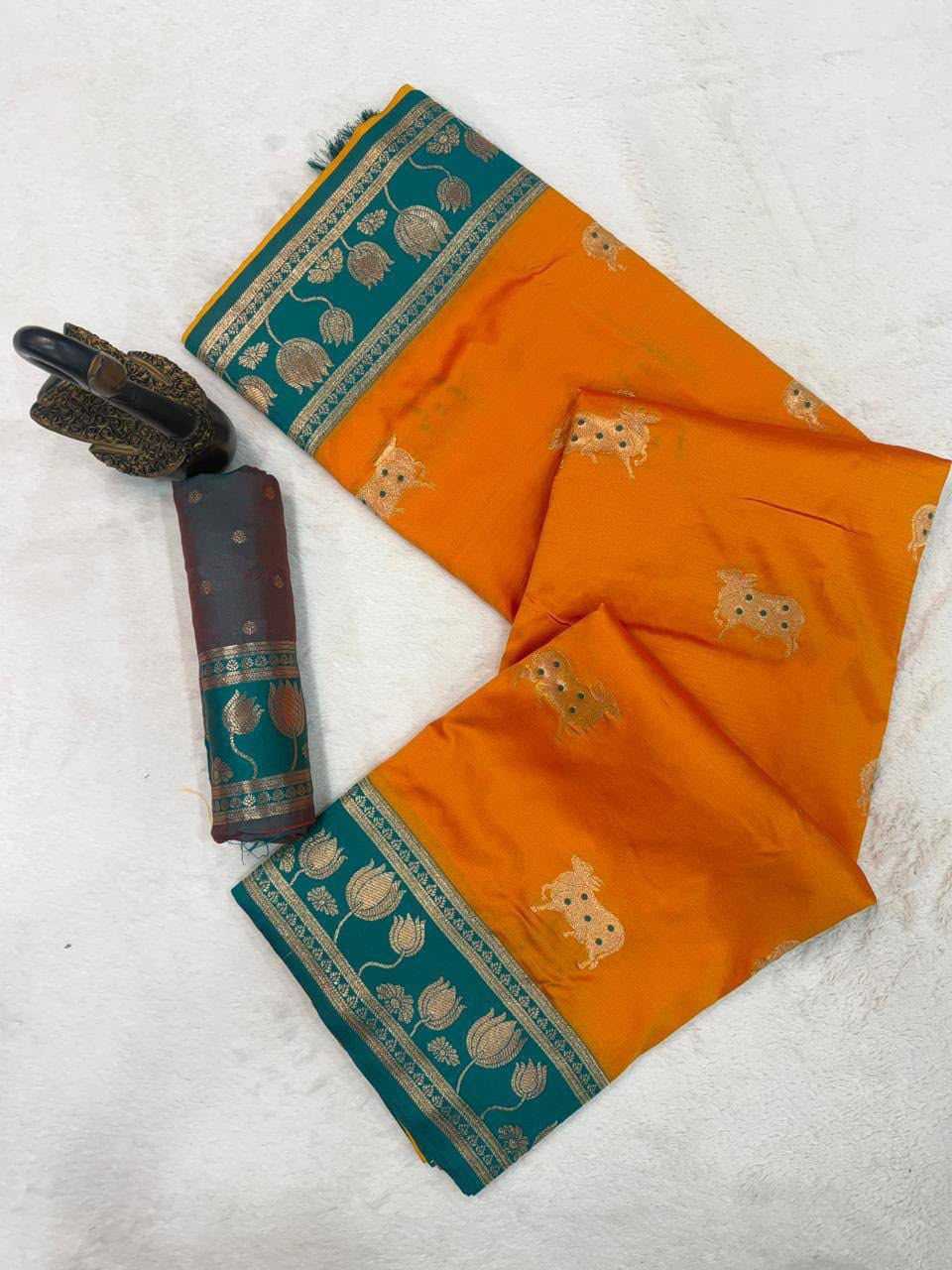 Cow Premium Silk Designer Saree