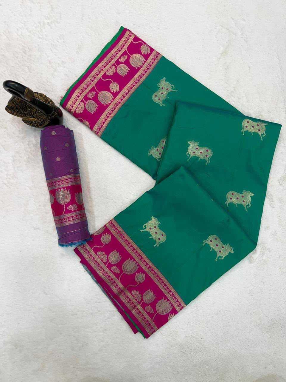 Cow Premium Silk Designer Saree