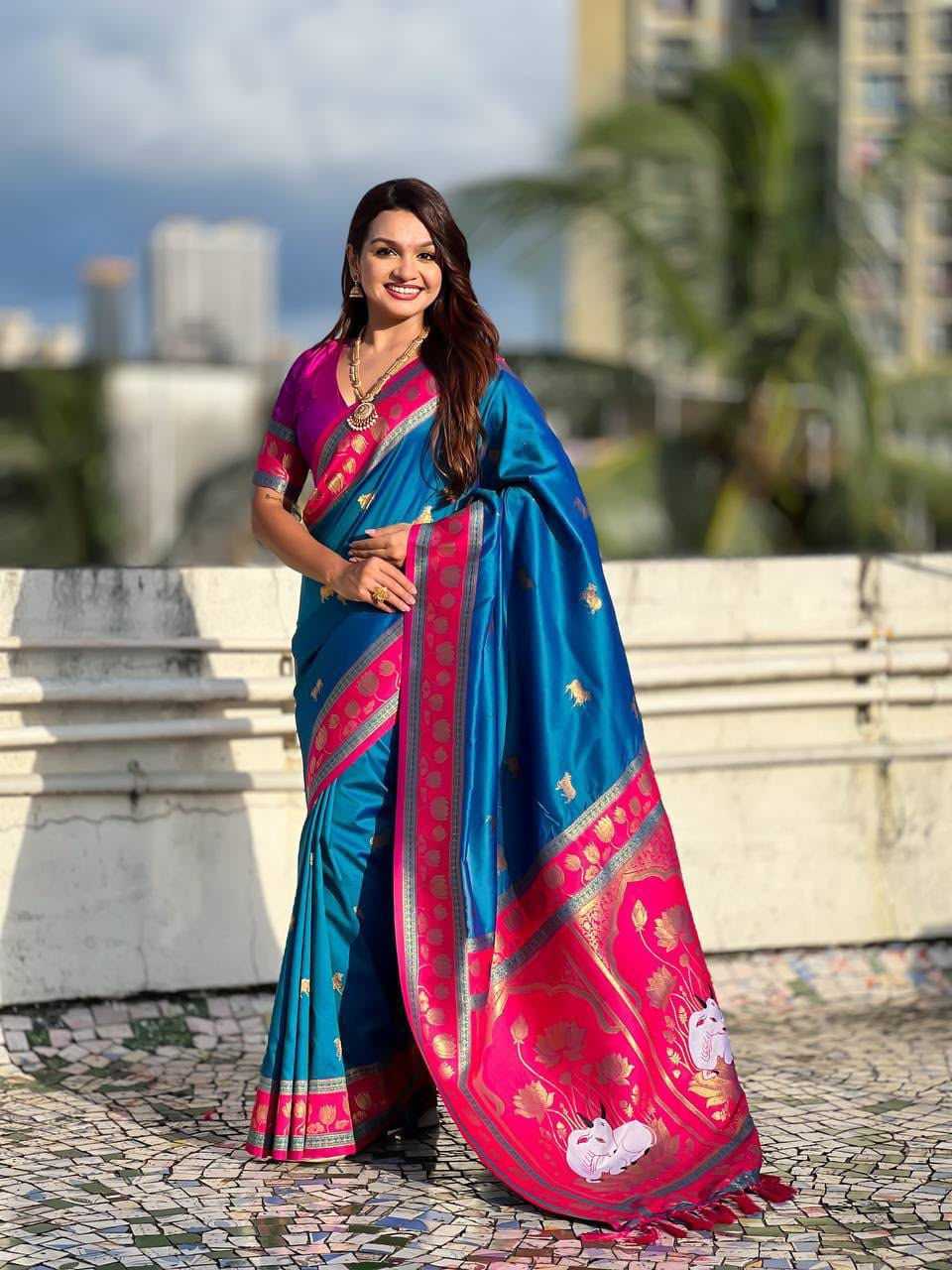 Cow Premium Silk Designer Saree