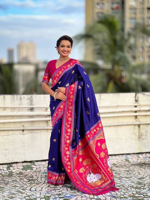 Cow Premium Silk Designer Saree
