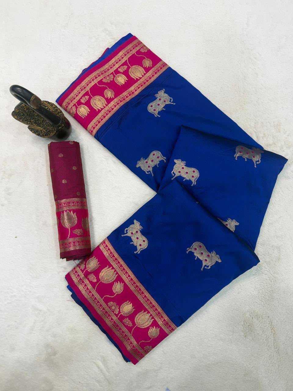 Cow Premium Silk Designer Saree