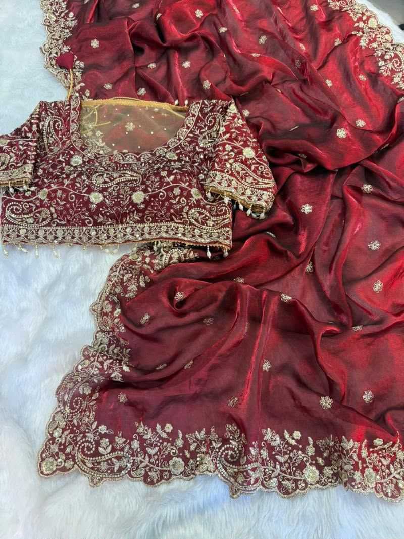 Sattin Satin Sequence Saree