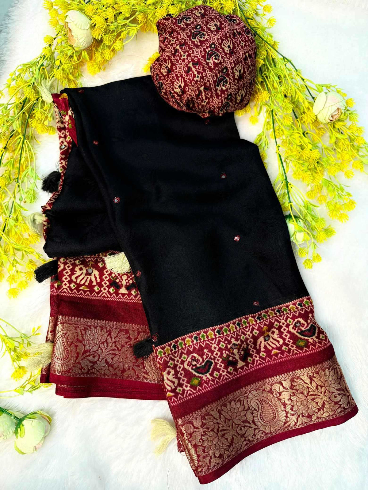 Crepe Silk Tussar Saree