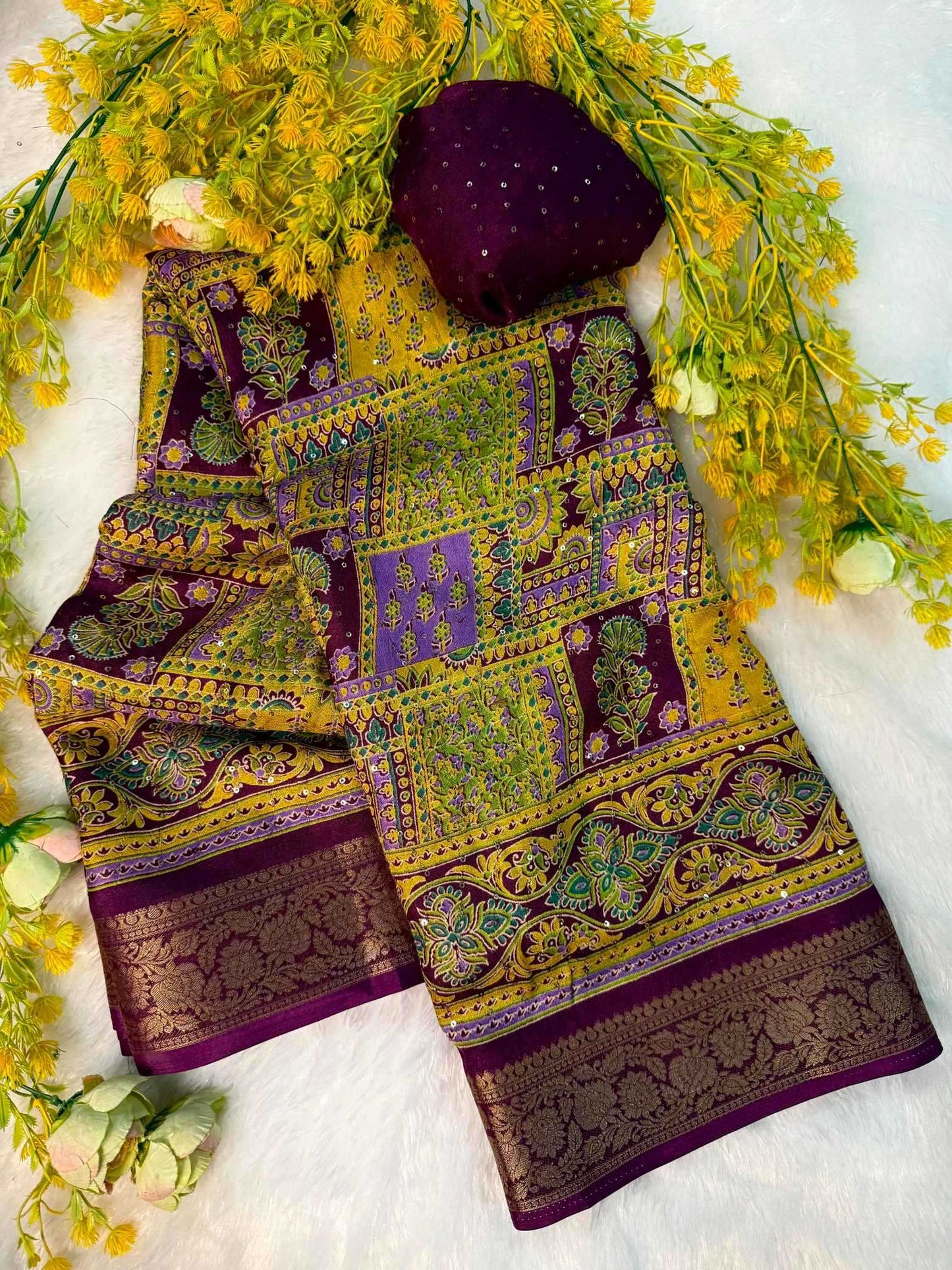 Pure Silk Printed Saree