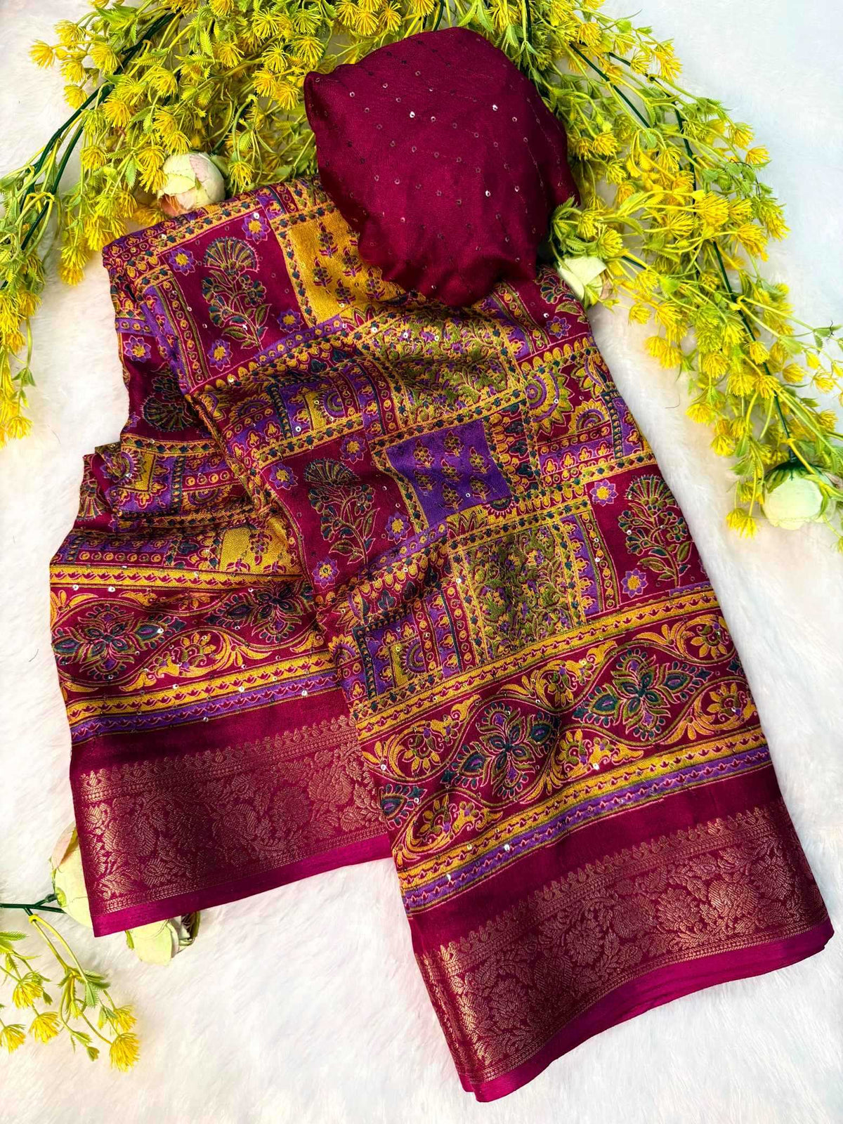 Pure Silk Printed Saree