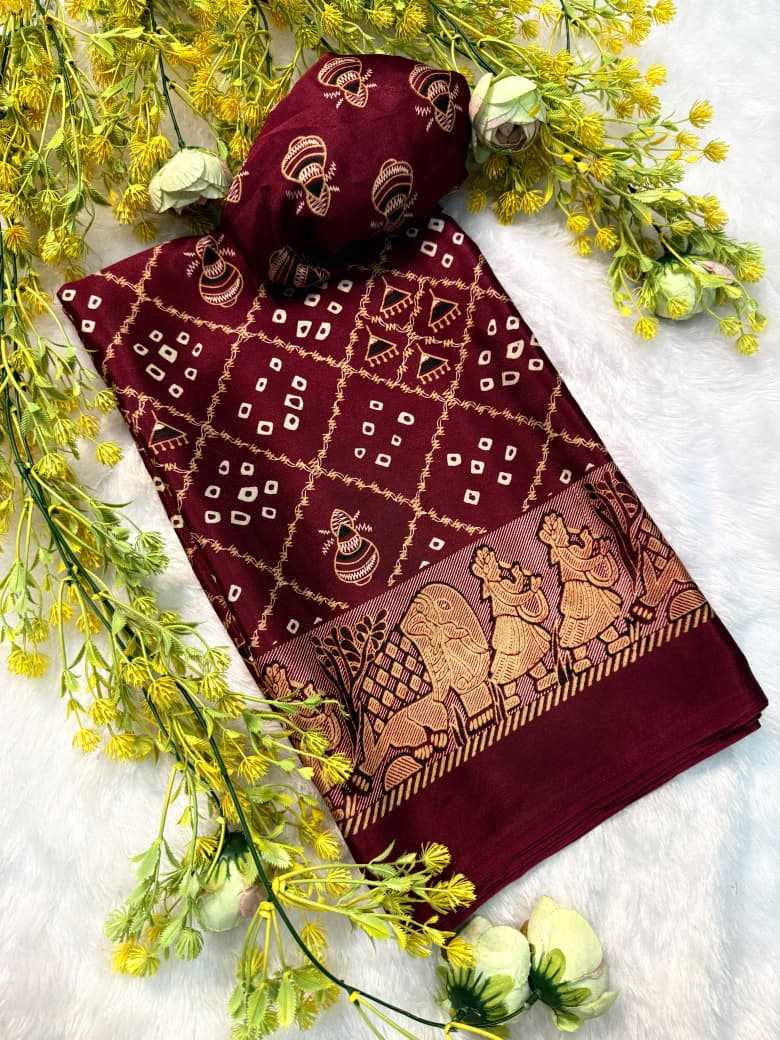 Crepe Silk Gajji Modal Saree