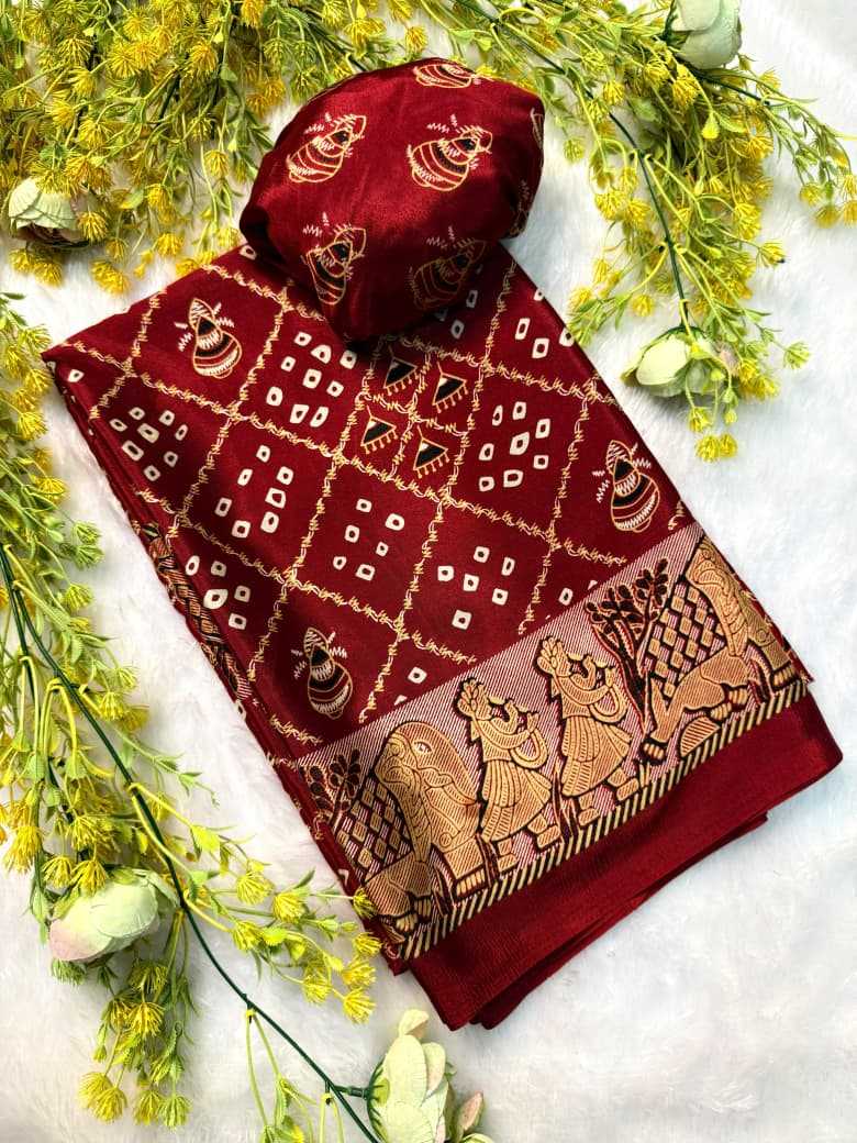 Crepe Silk Gajji Modal Saree