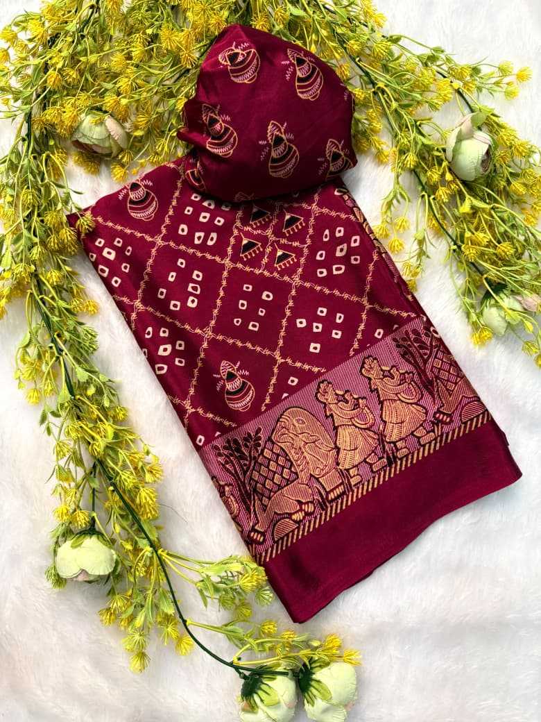 Crepe Silk Gajji Modal Saree