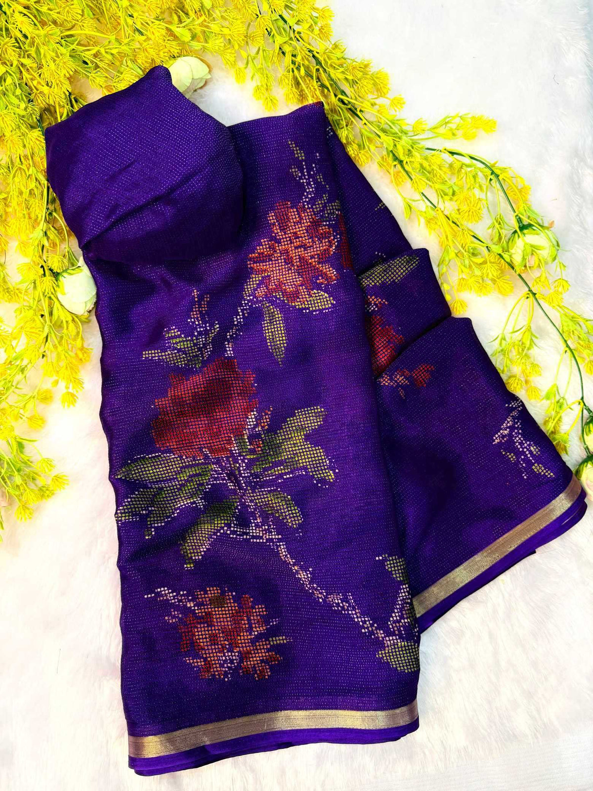 Chinon Silk Designer Saree