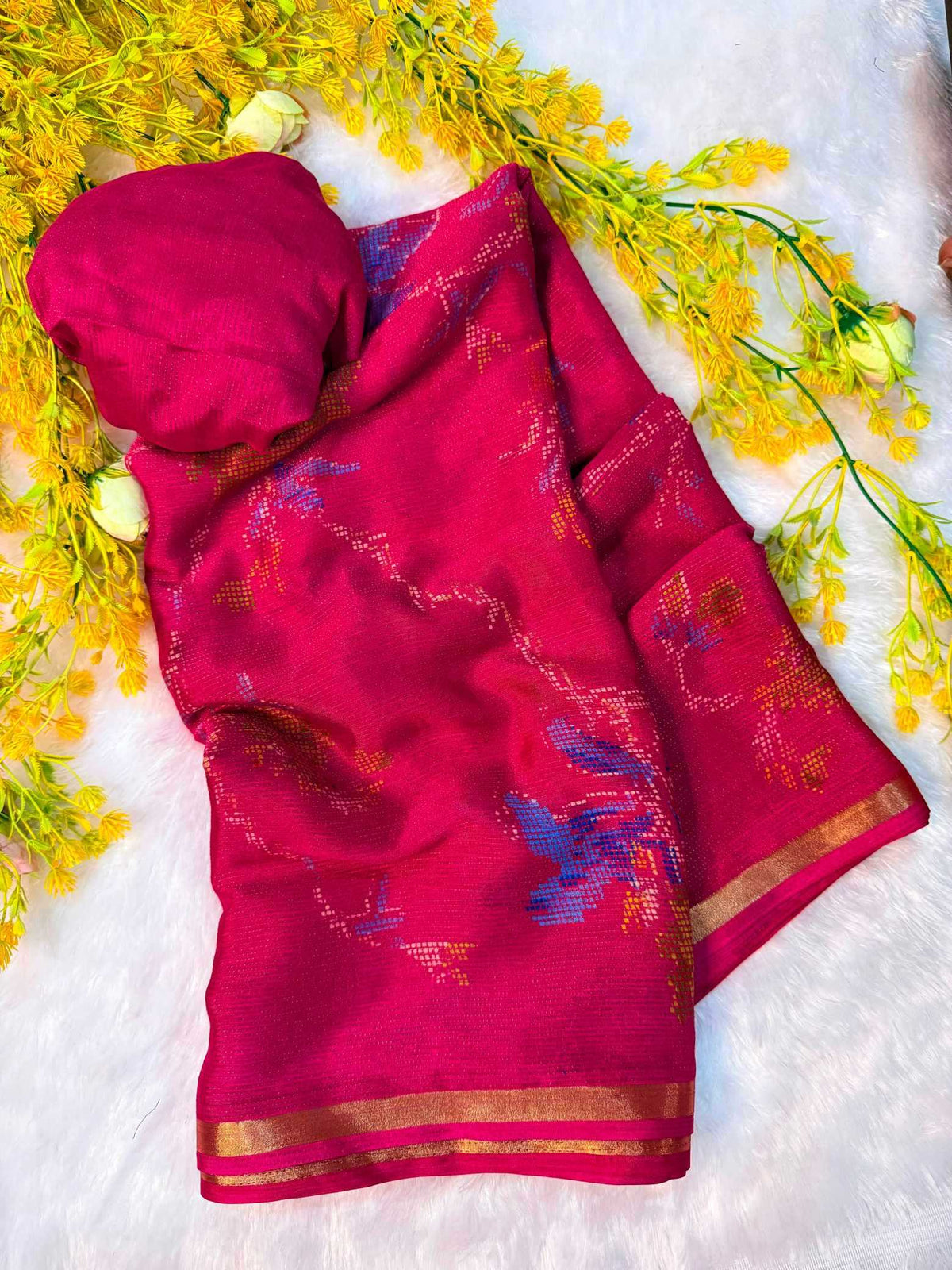 Chinon Silk Designer Saree