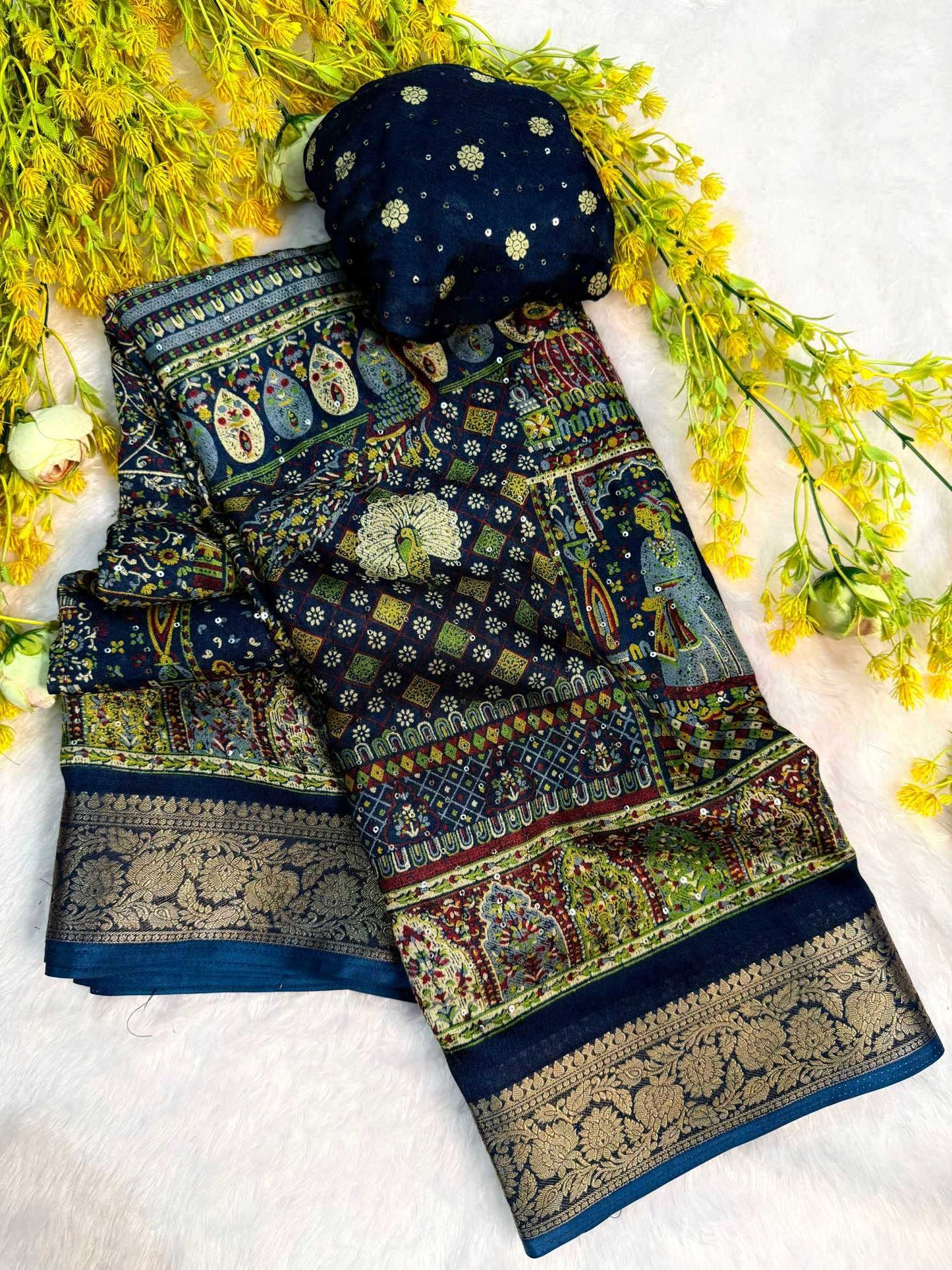 Pure Silk Printed Saree