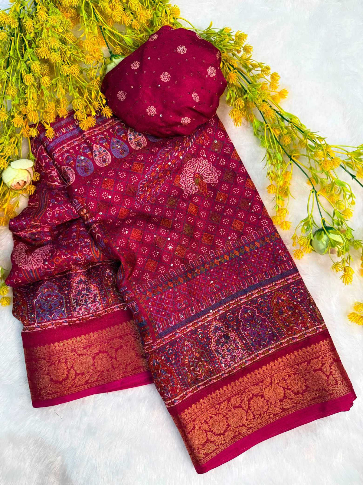 Pure Silk Printed Saree