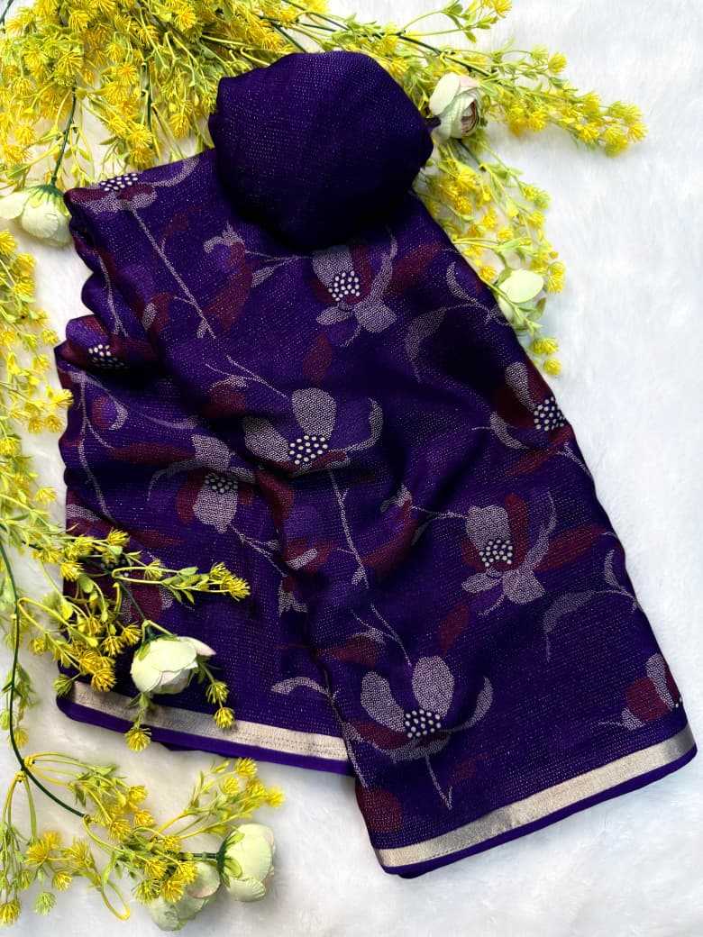 Chinon Silk Sarees With Contrast Pallu