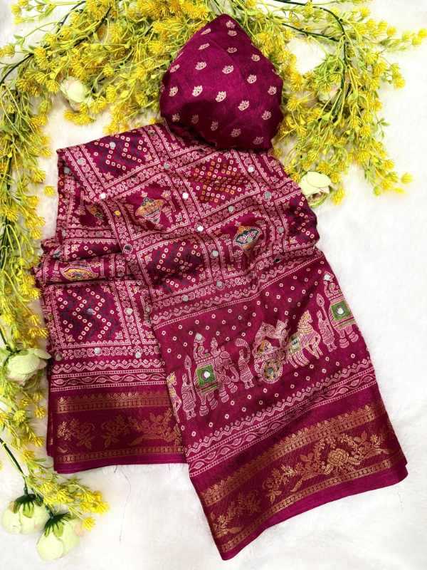 Georgette Jacquard Saree