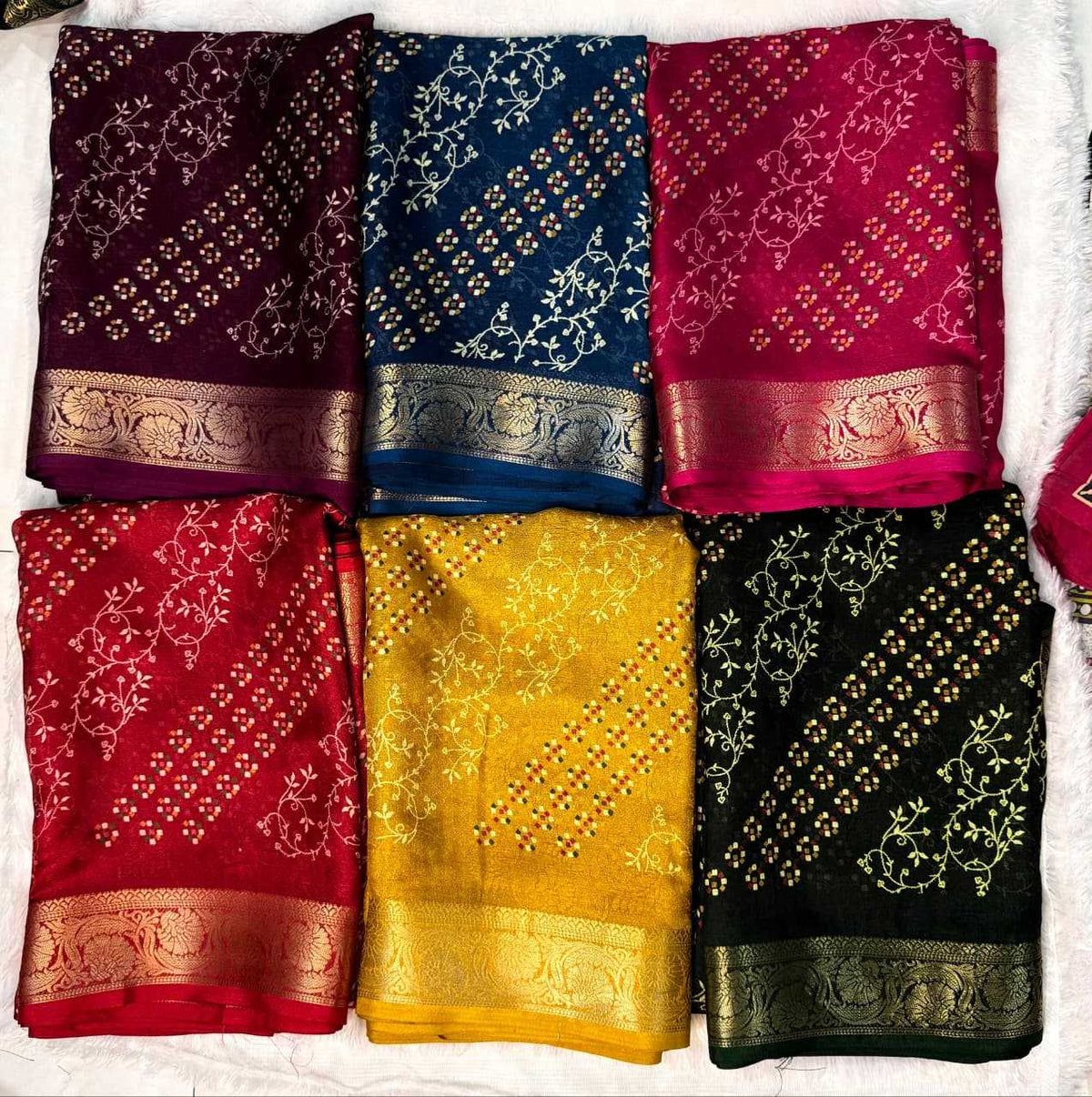 Gajji Silk Ajrakh Saree