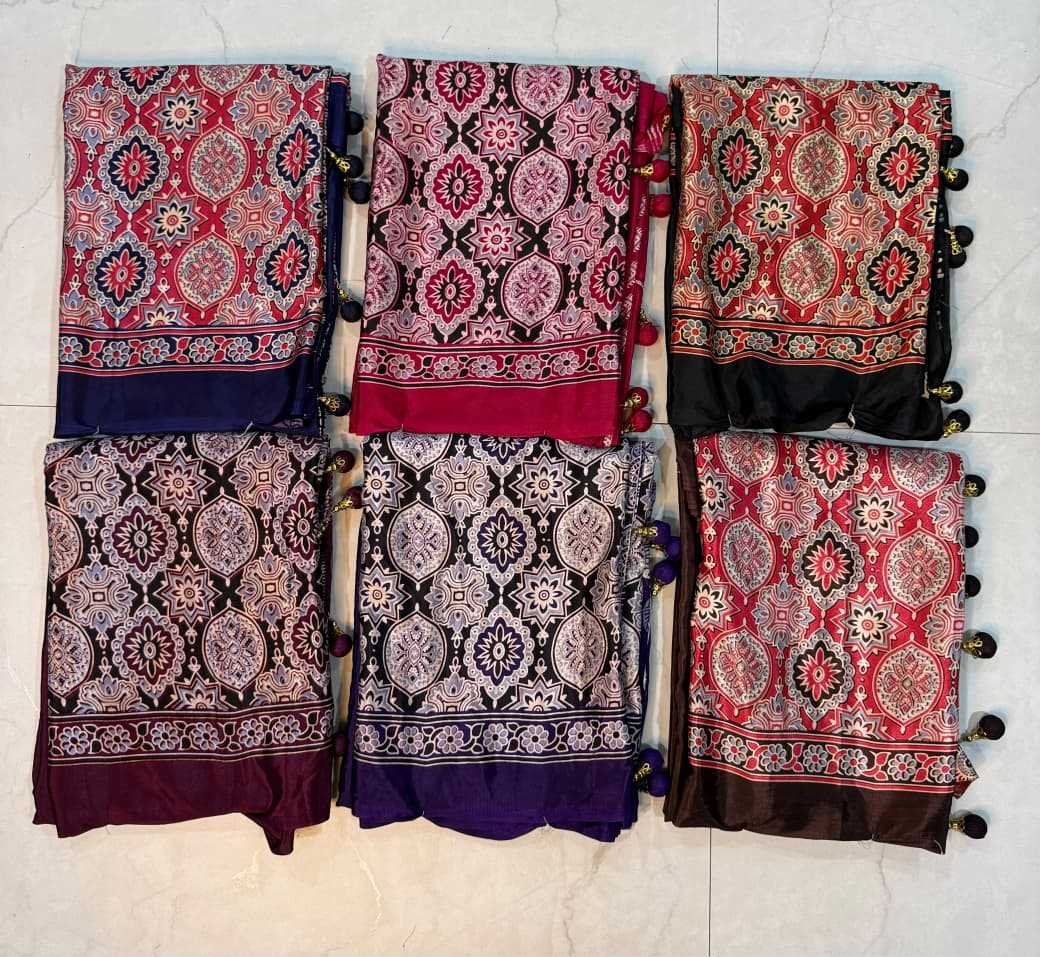 Gajji Silk Ajrakh Saree