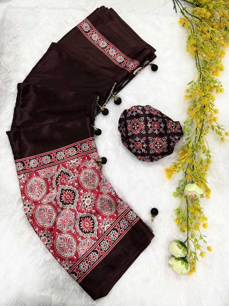 Gajji Silk Ajrakh Saree