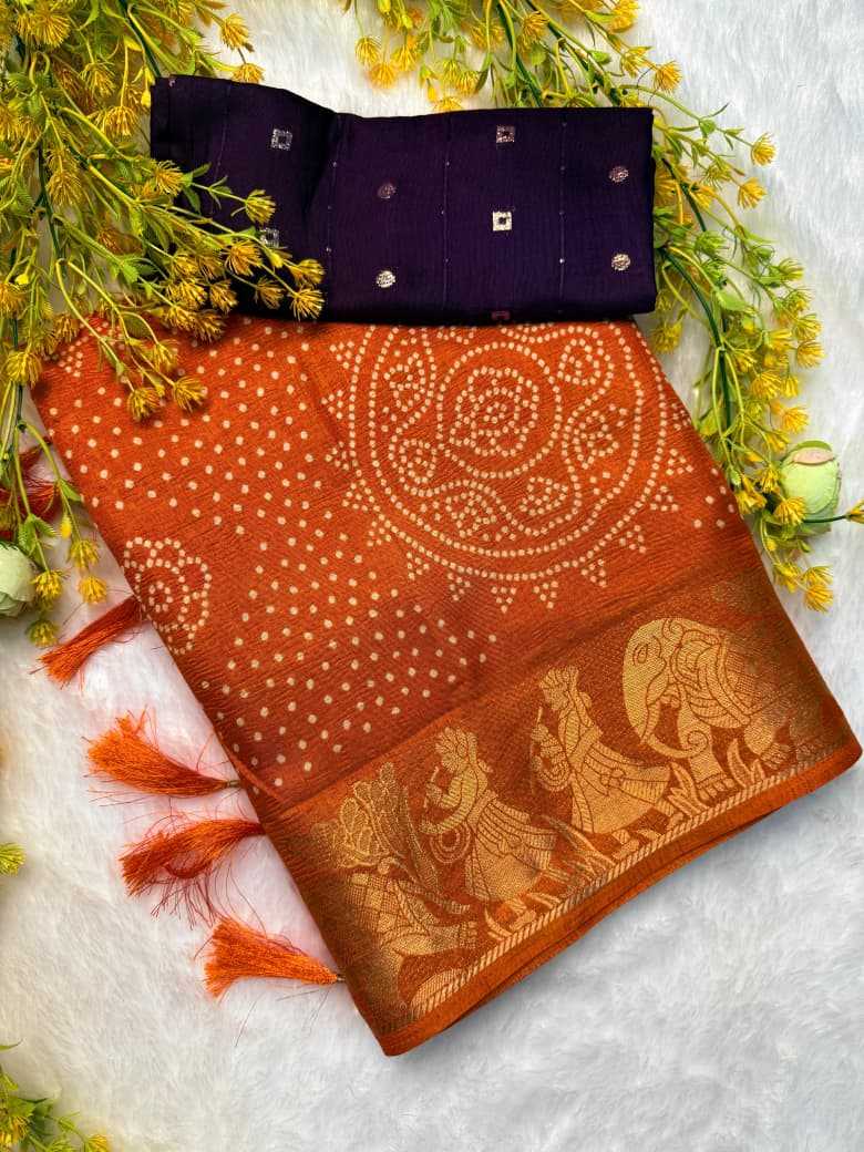 Crepe Silk Gajji Modal Saree