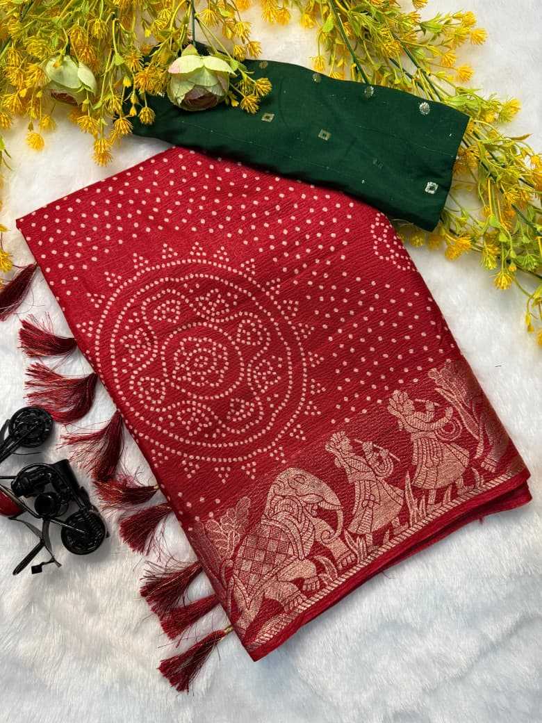 Crepe Silk Gajji Modal Saree