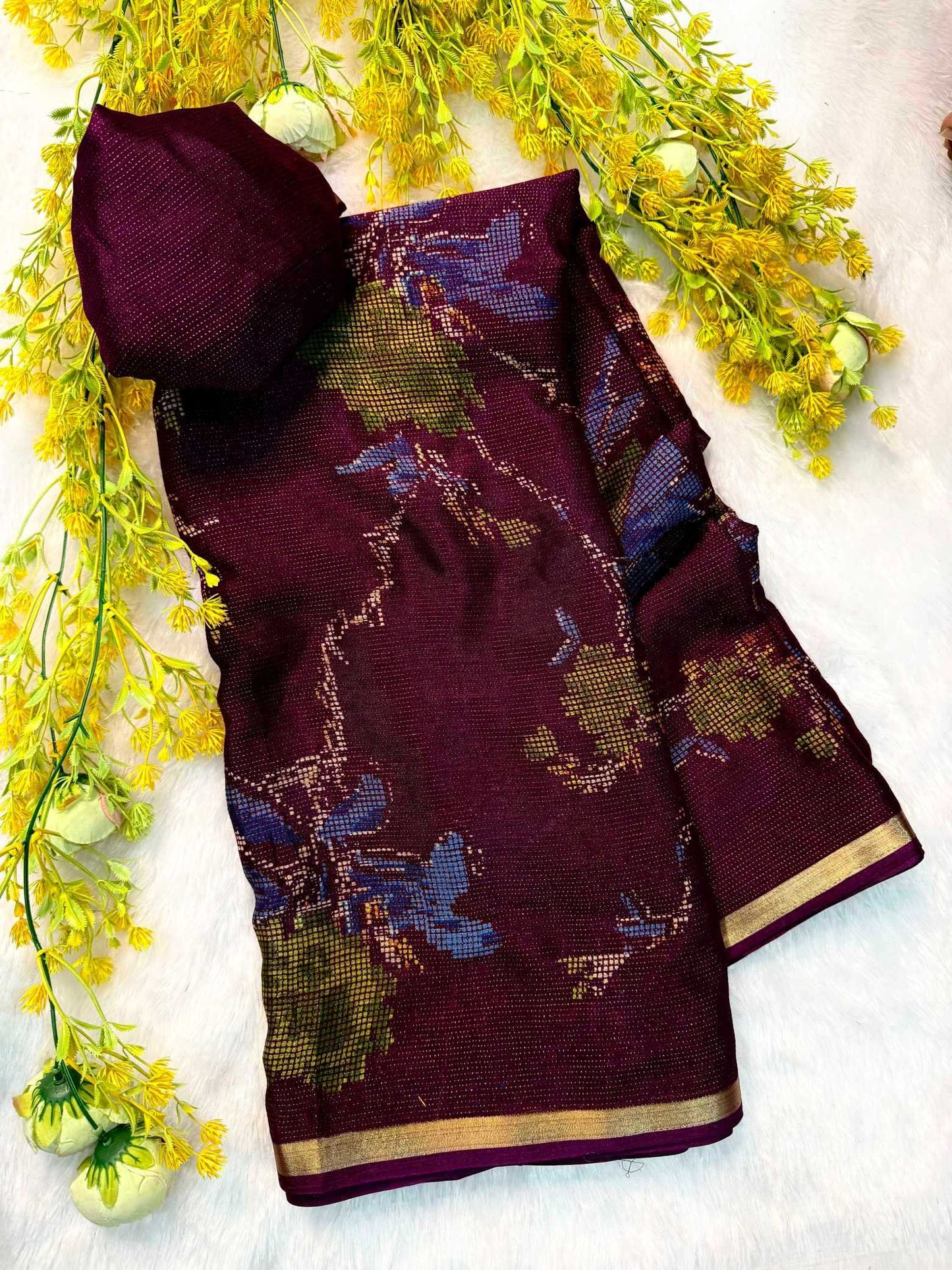 Chinon Designer Silk Saree