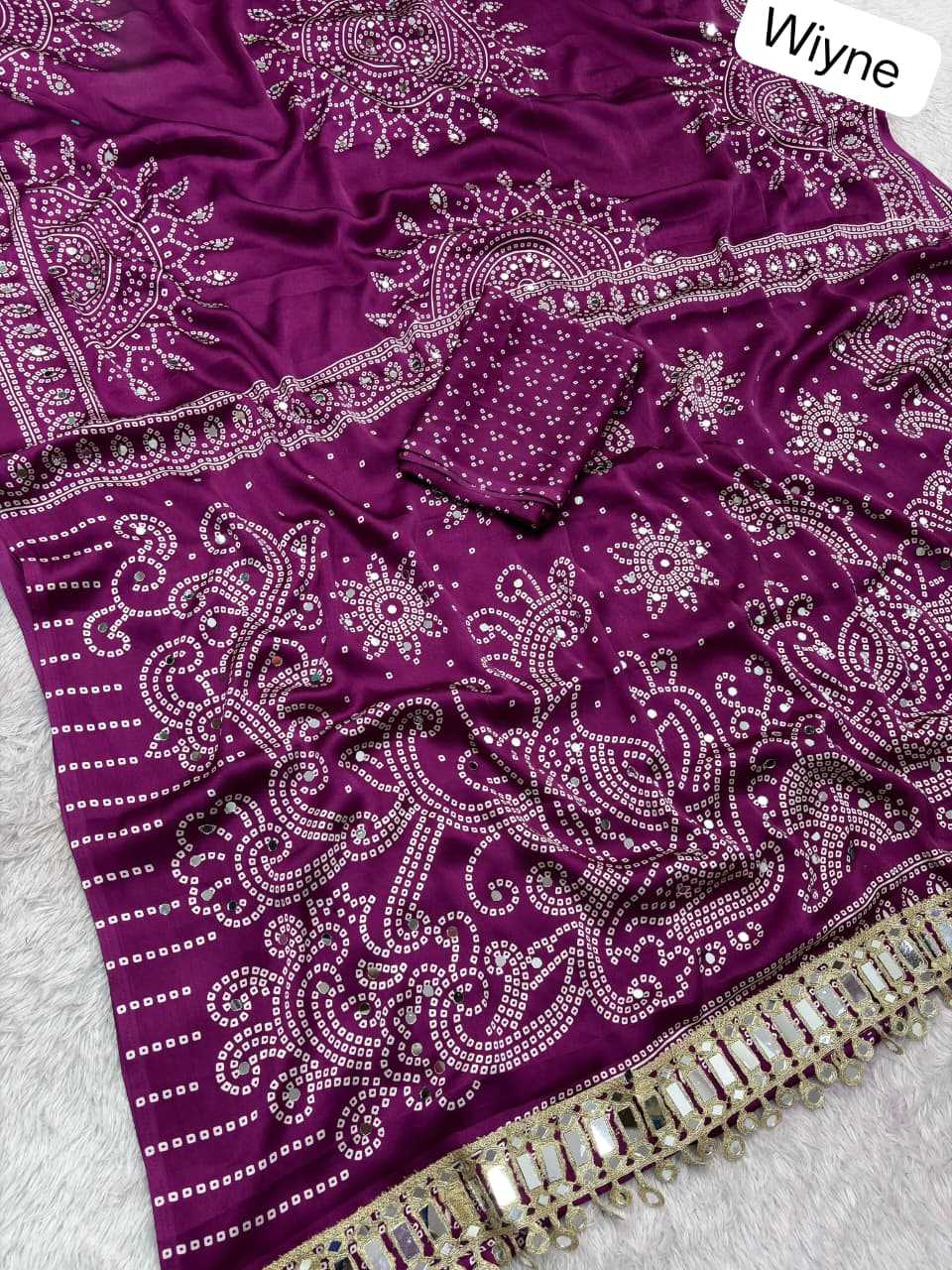 Satin Silk Printed Saree