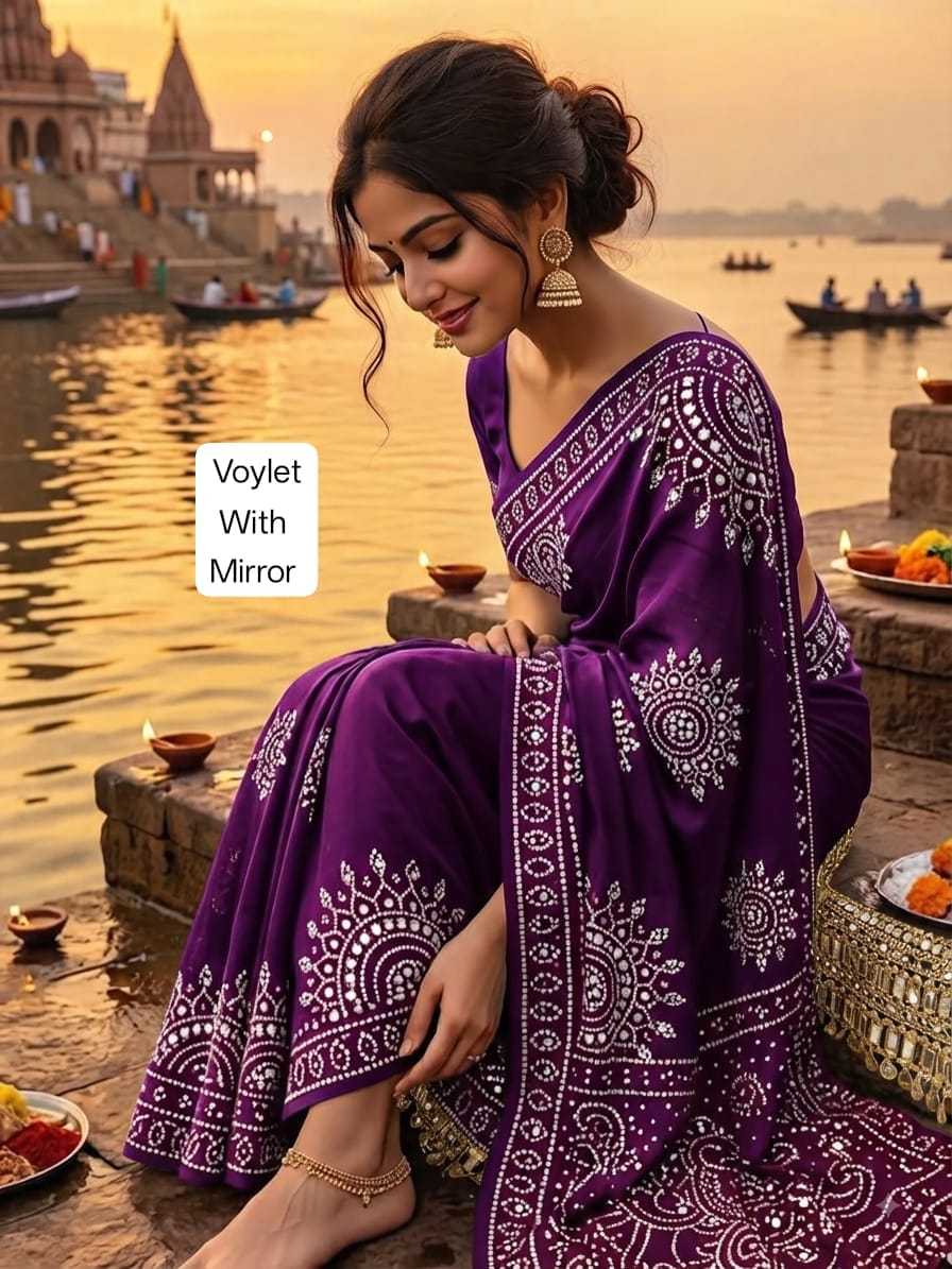 Satin Silk Printed Saree