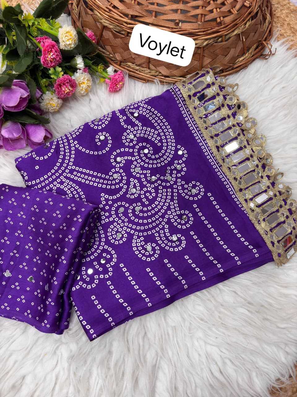 Satin Silk Printed Saree
