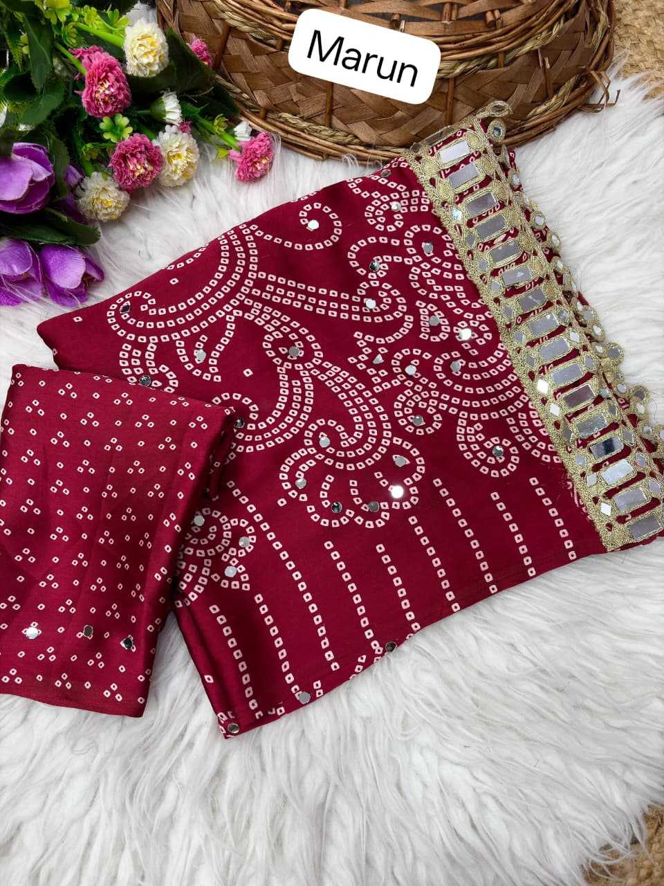Satin Silk Printed Saree