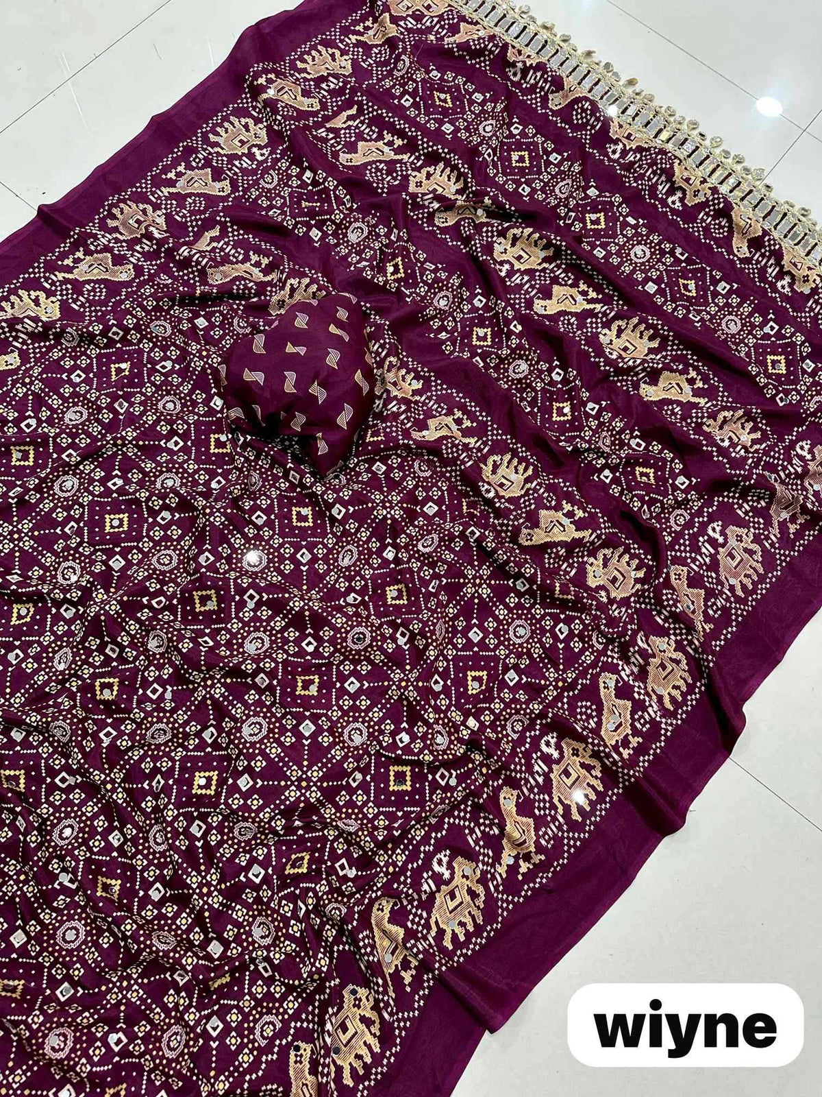 Satin Silk Printed Saree