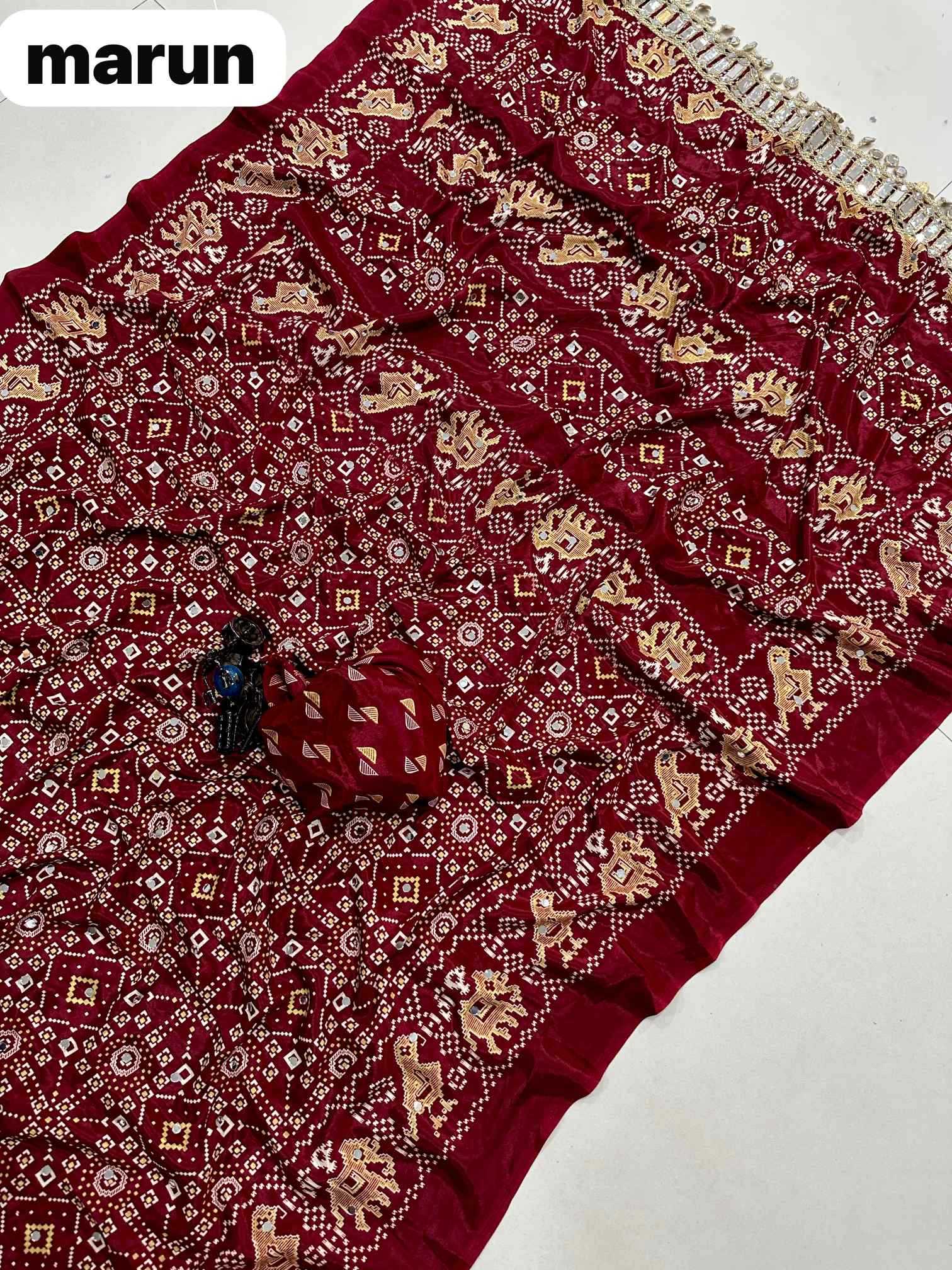Satin Silk Printed Saree