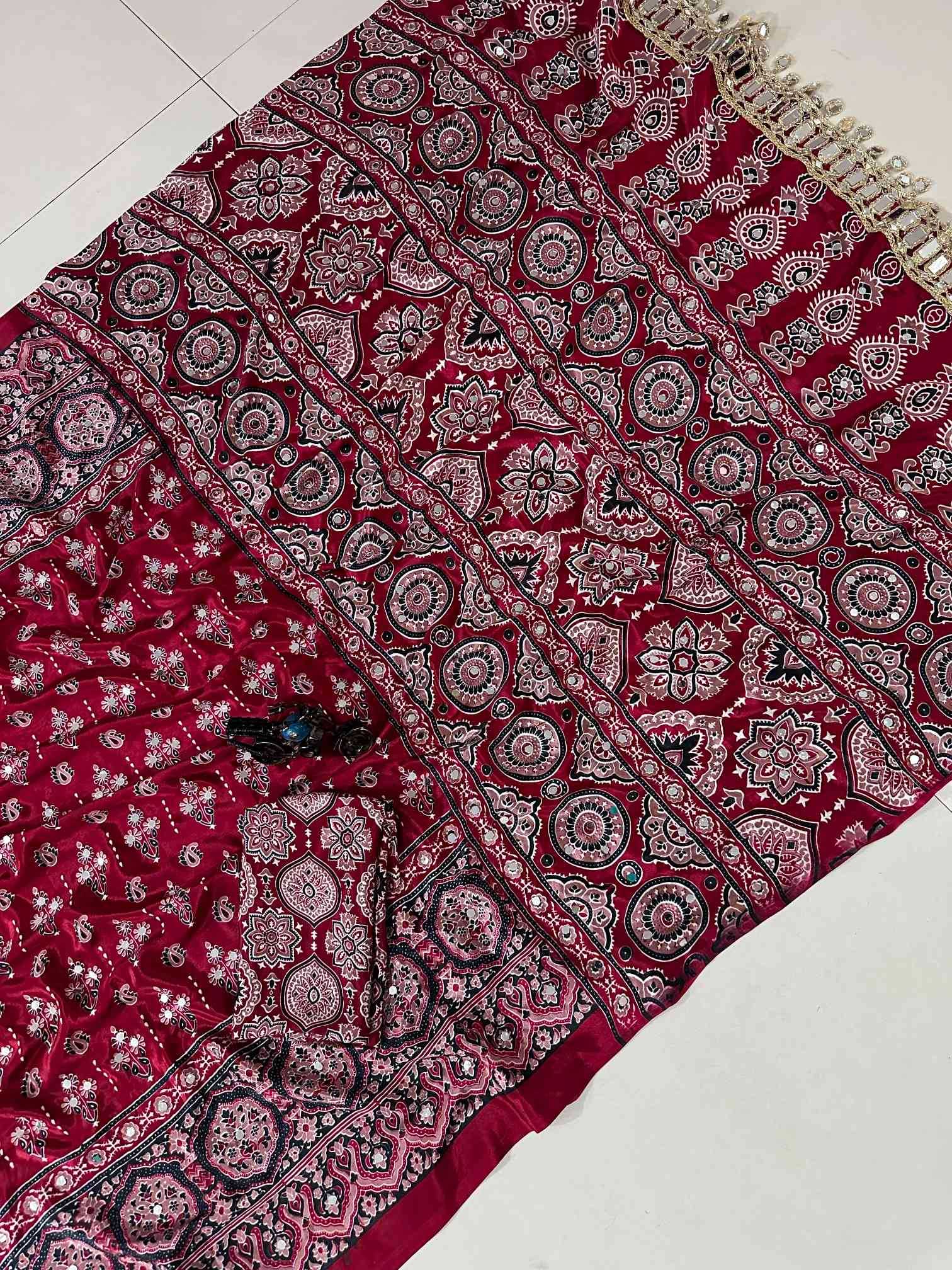Satin Silk Printed Saree