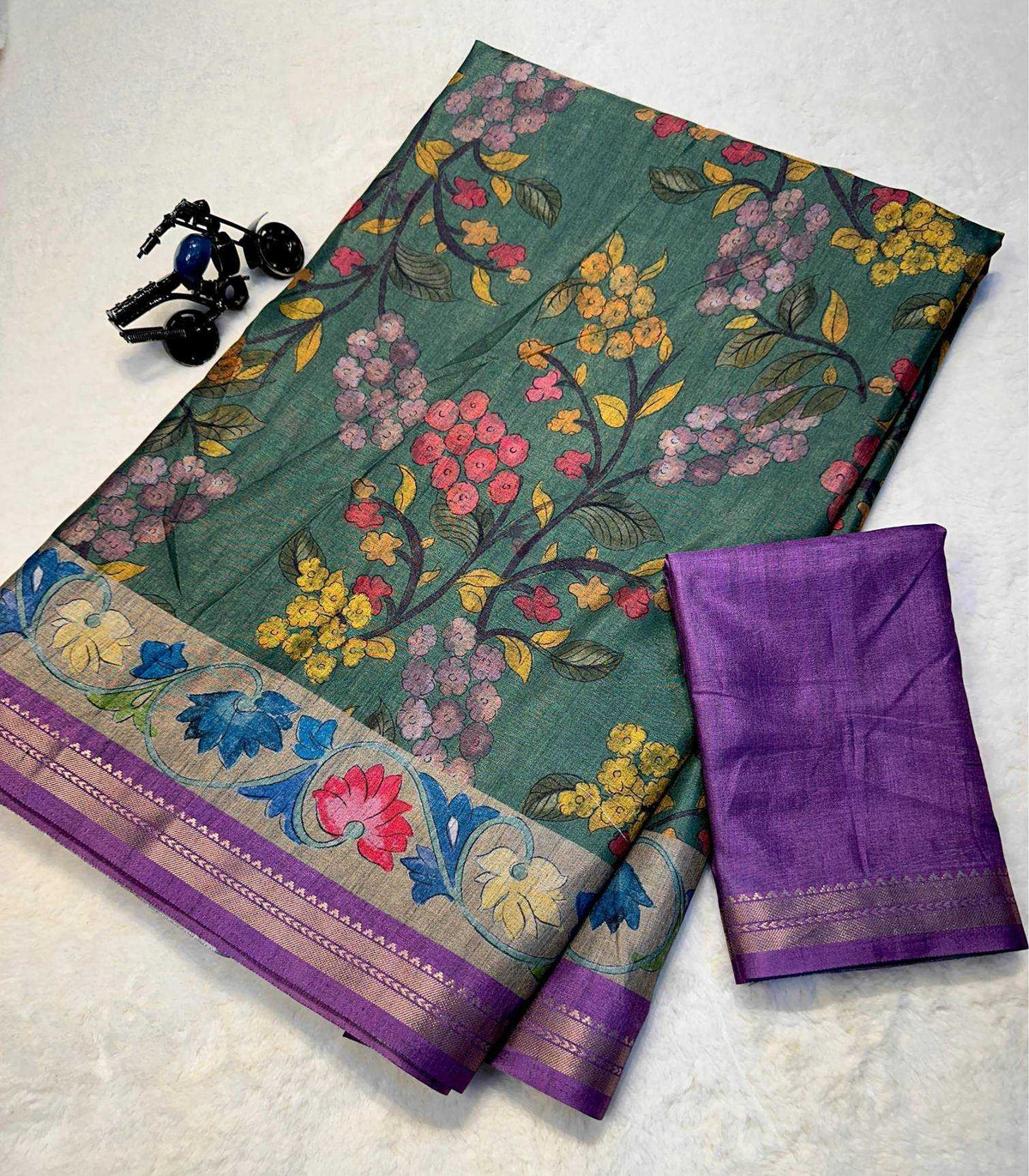 Avni Tussar Silk Soft Saree