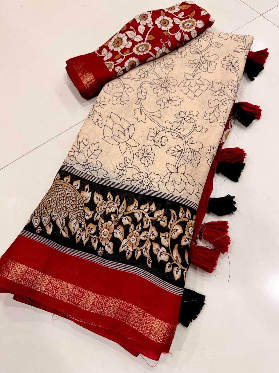 Chhavi Premium Georgette Designer Saree in Red