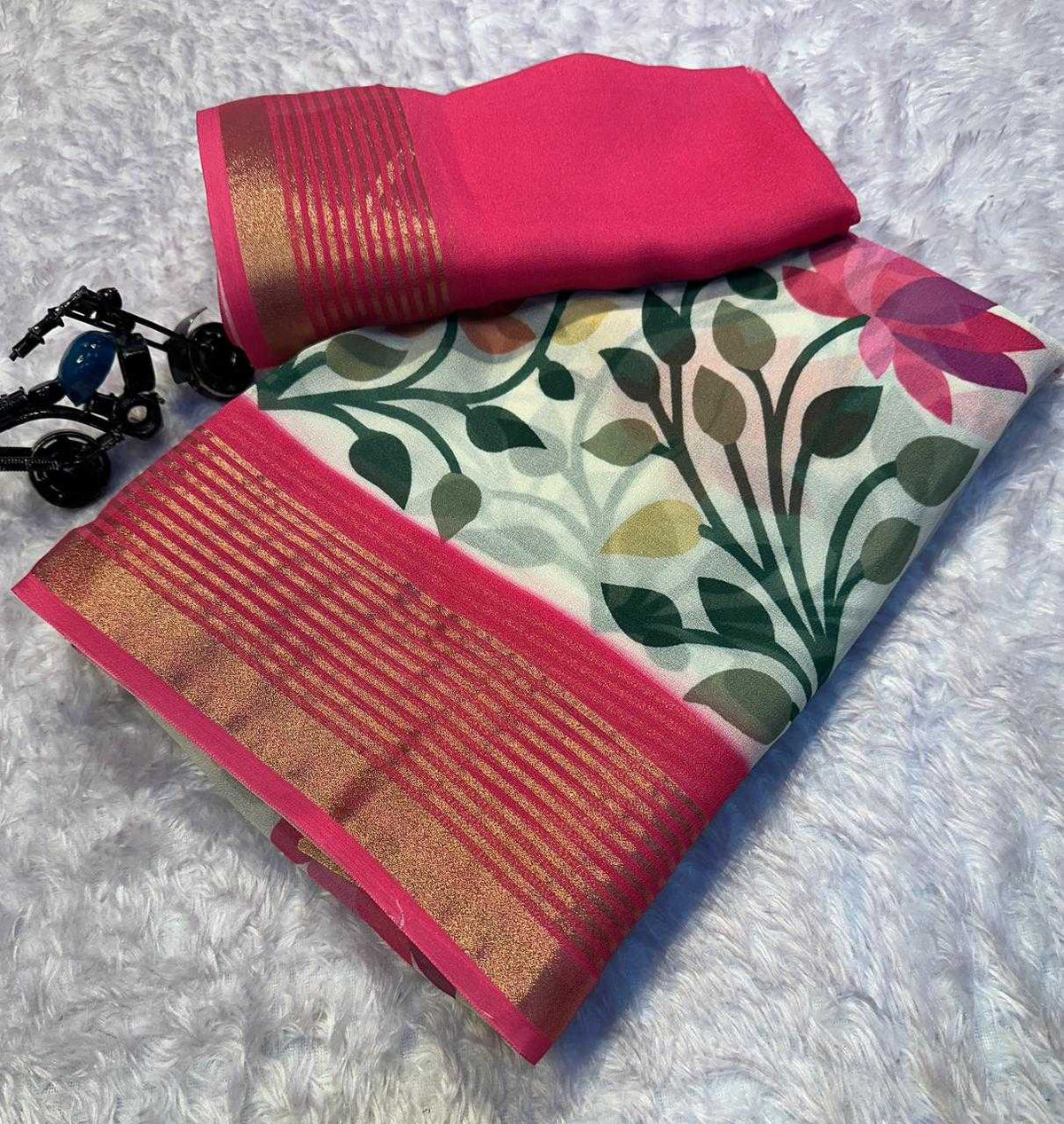 Devina Premium Georgette Designer Saree in Lavender