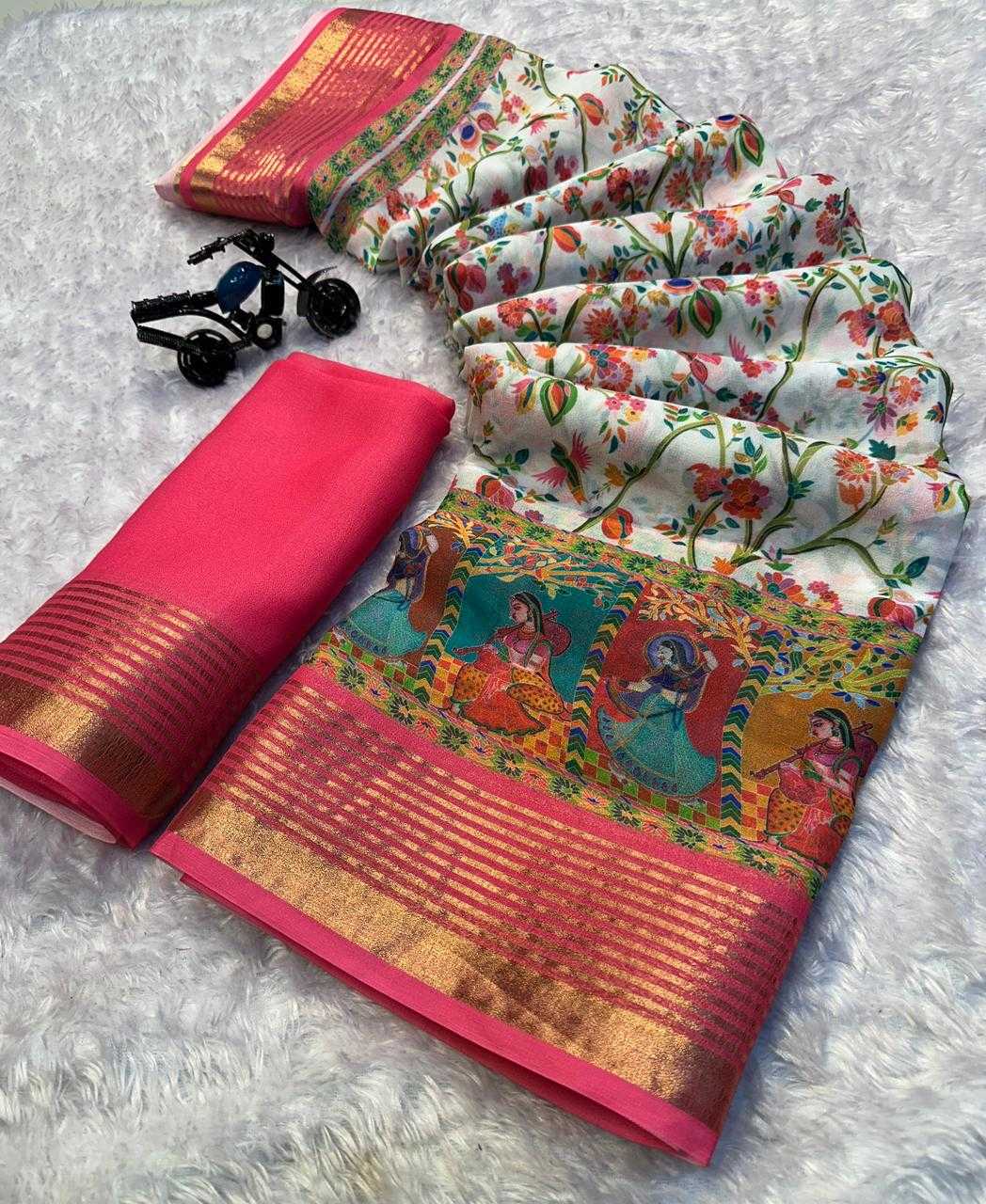 Devina Premium Georgette Designer Saree in Lavender