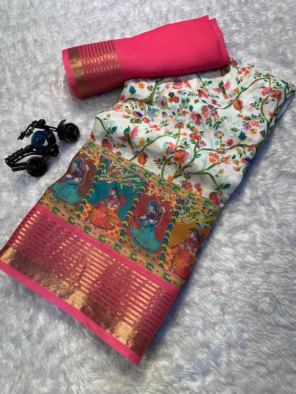 Devina Premium Georgette Designer Saree in Lavender