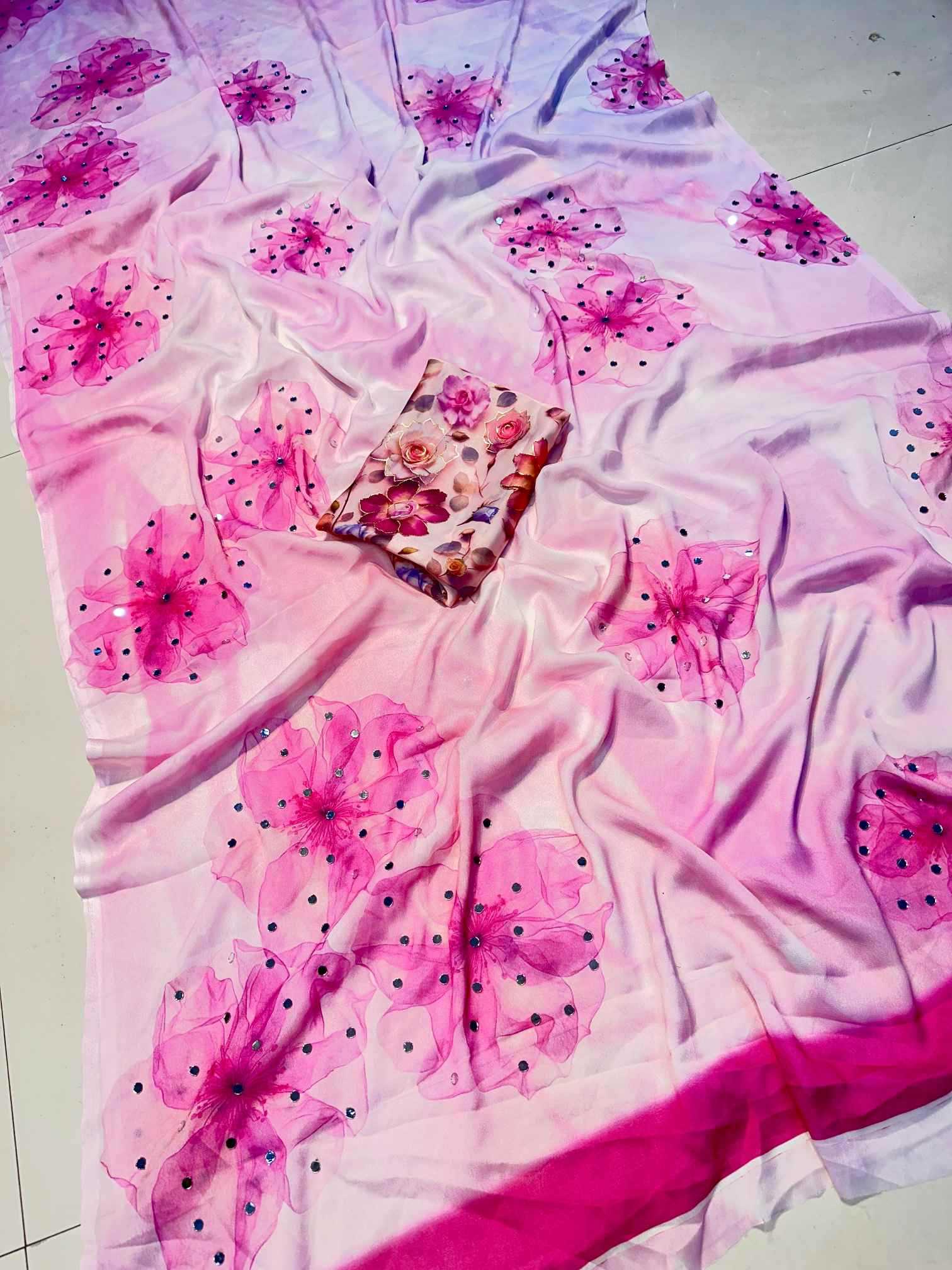 Crepe Designer Saree