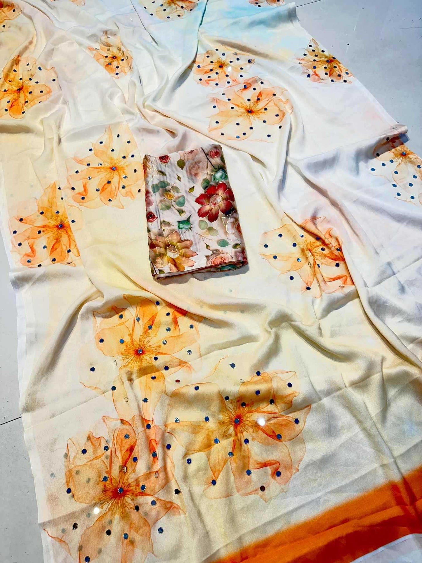 Crepe Designer Saree