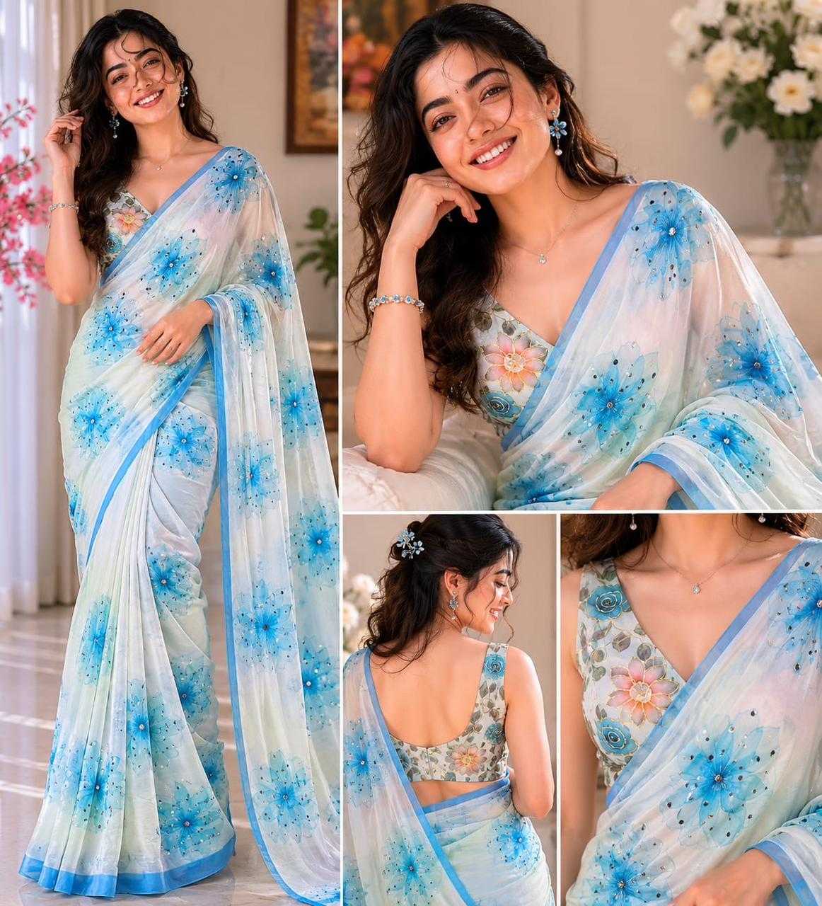 Crepe Designer Saree