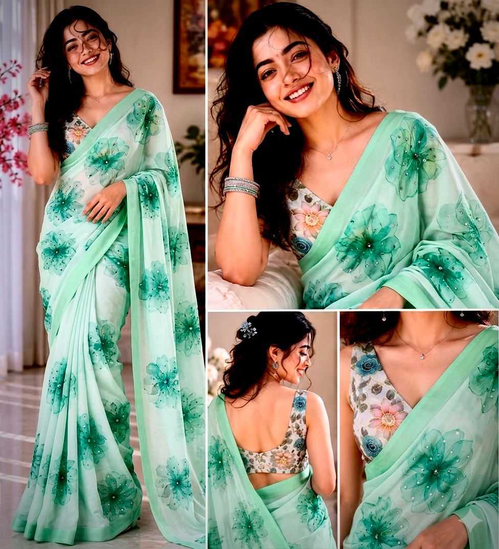 Crepe Designer Saree