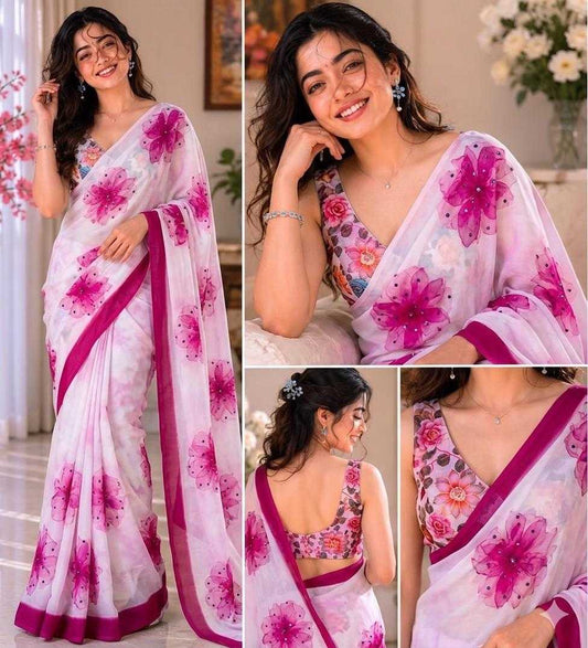 Crepe Designer Saree