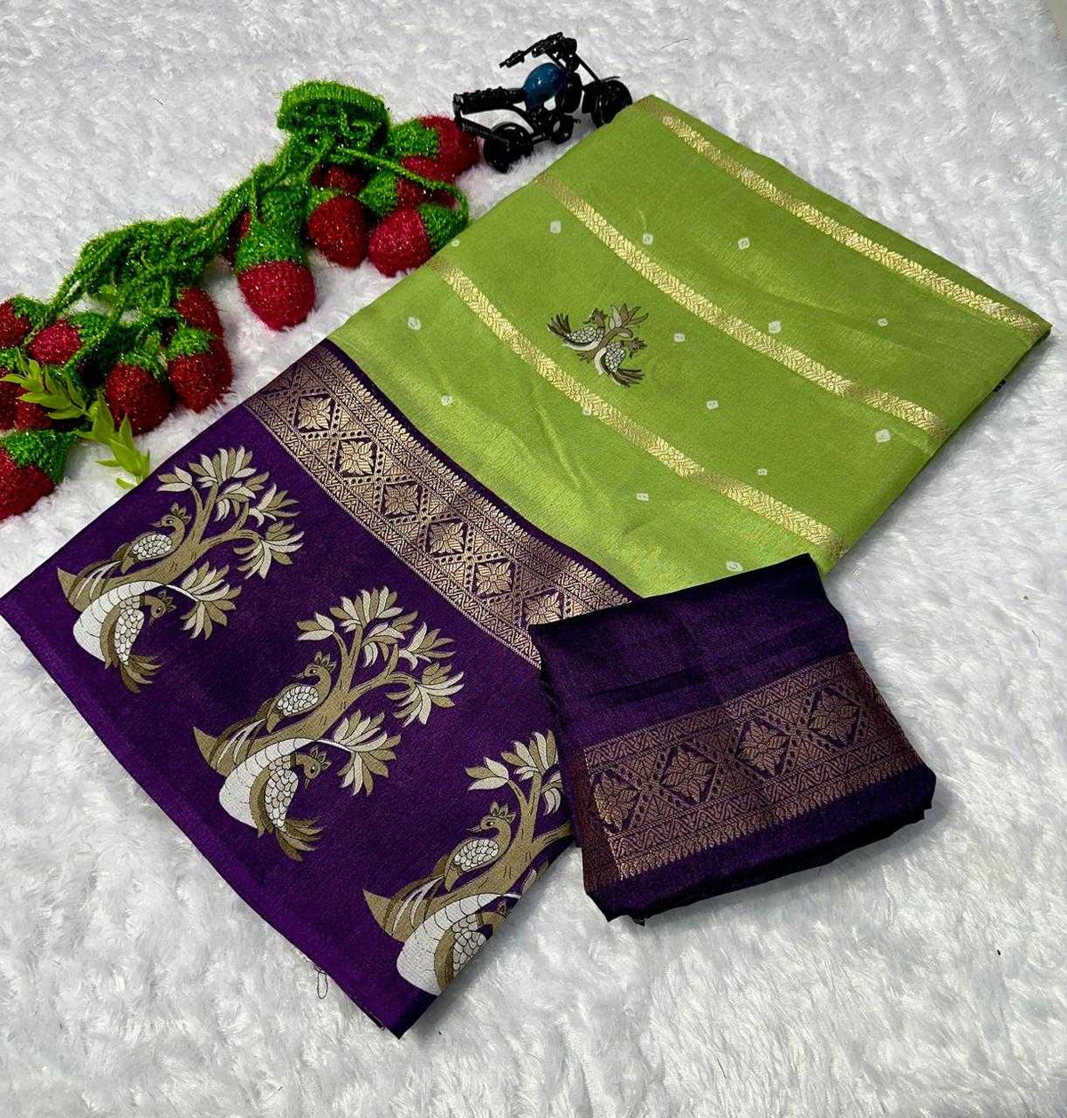 Hasti Premium Georgette Designer Saree in Dark Green
