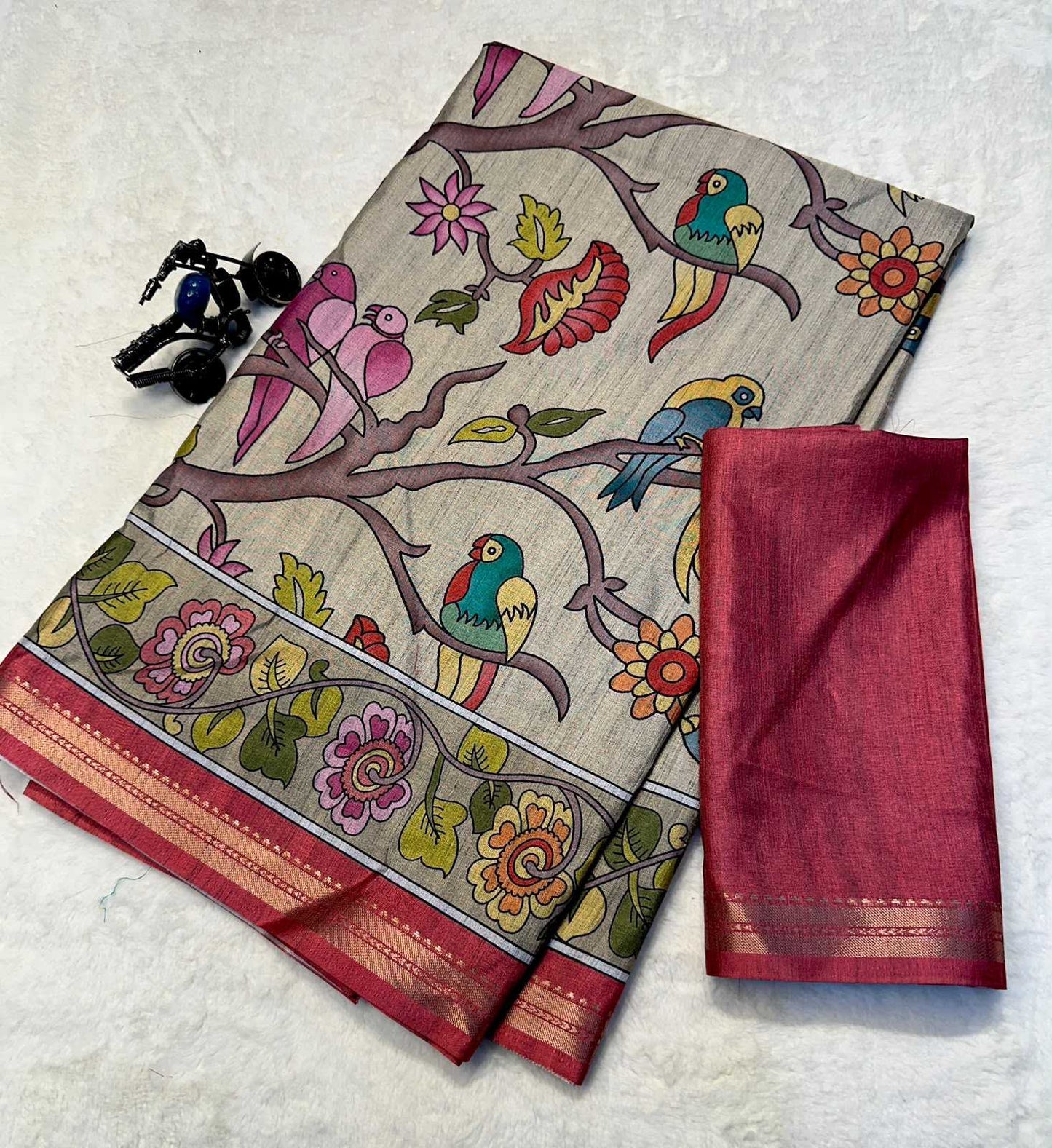 Tussar Silk Designer Saree