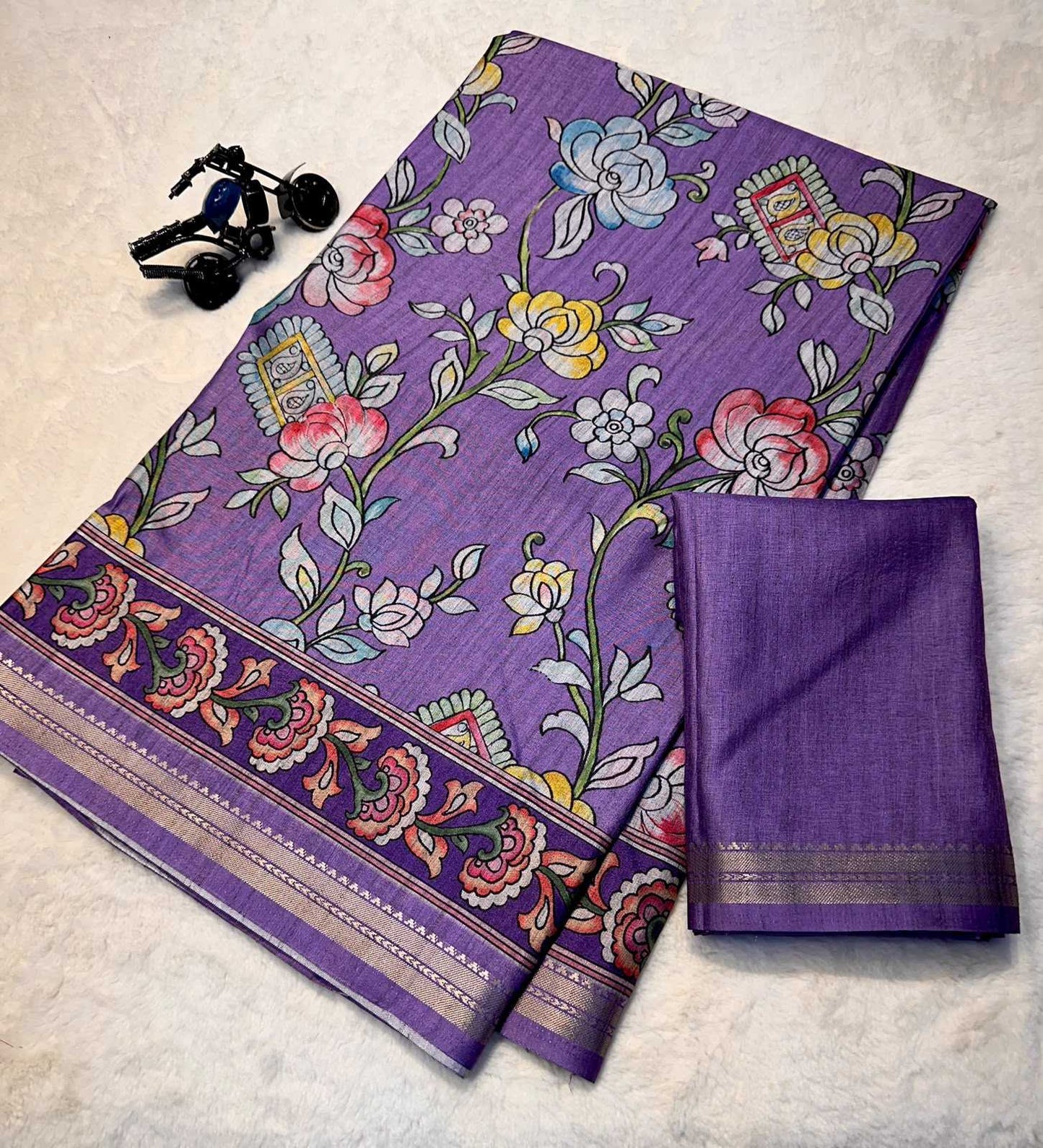 Tussar Silk Designer Saree