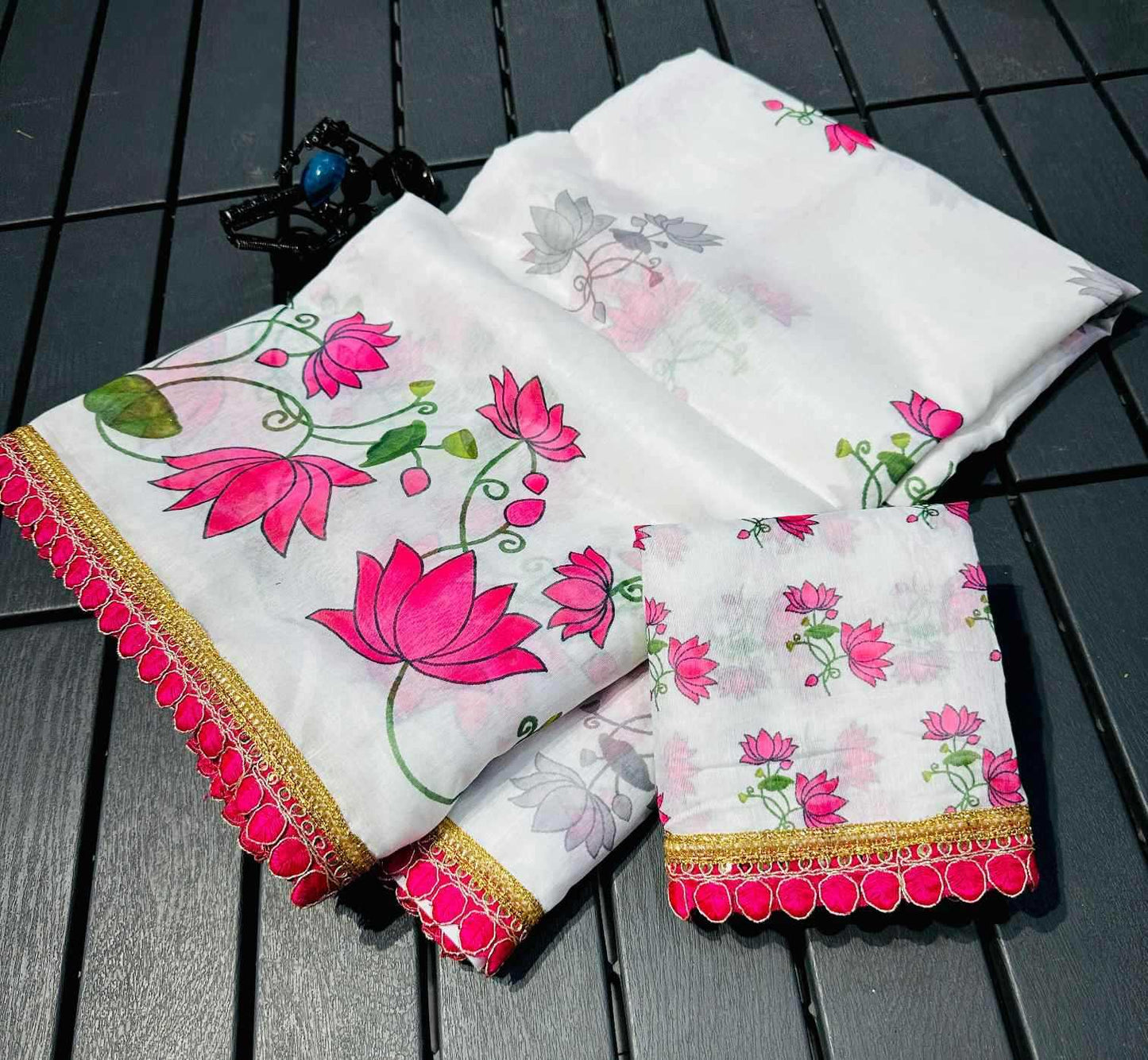 Linen Designer Saree